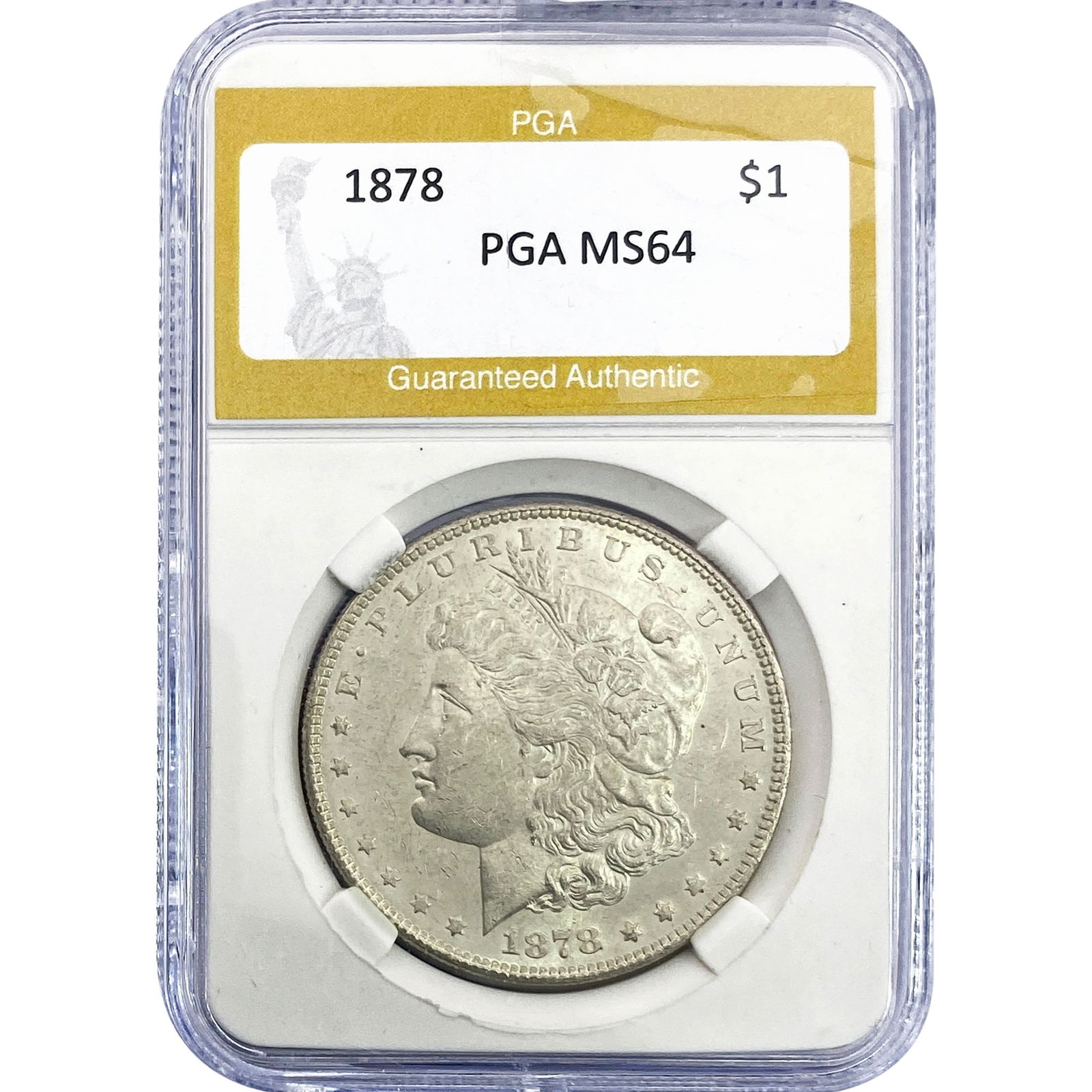 1878 Morgan Silver Dollar PGA MS64: 1878 Morgan Silver Dollar PGA MS64