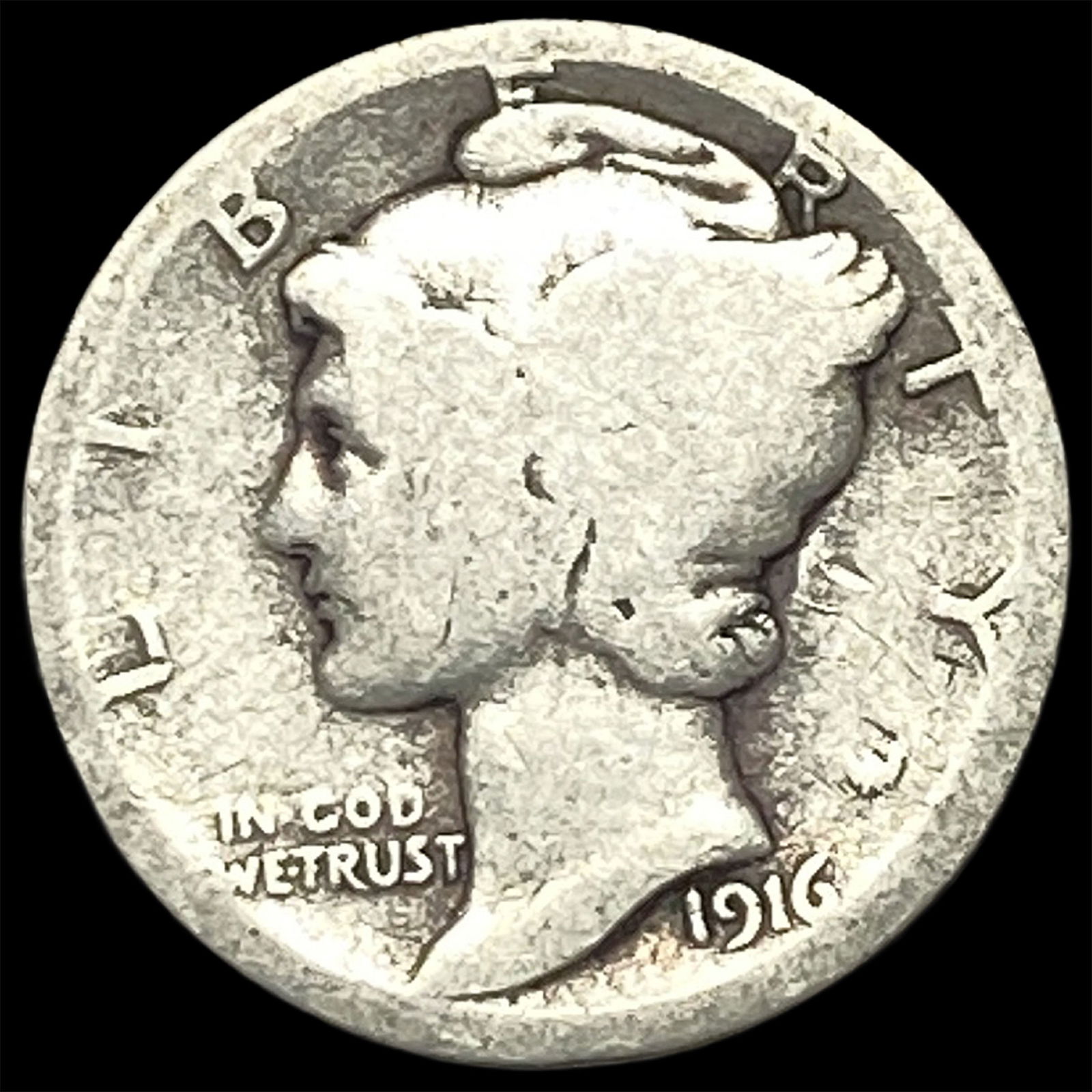 1916 Mercury Dime NICELY CIRCULATED (1 of 2)