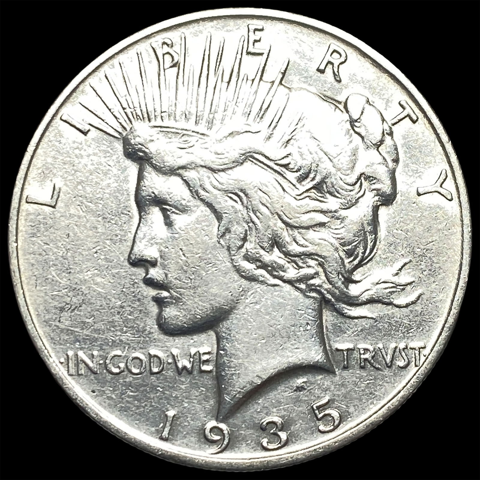1935 Silver Peace Dollar NEARLY UNCIRCULATED (1 of 2)