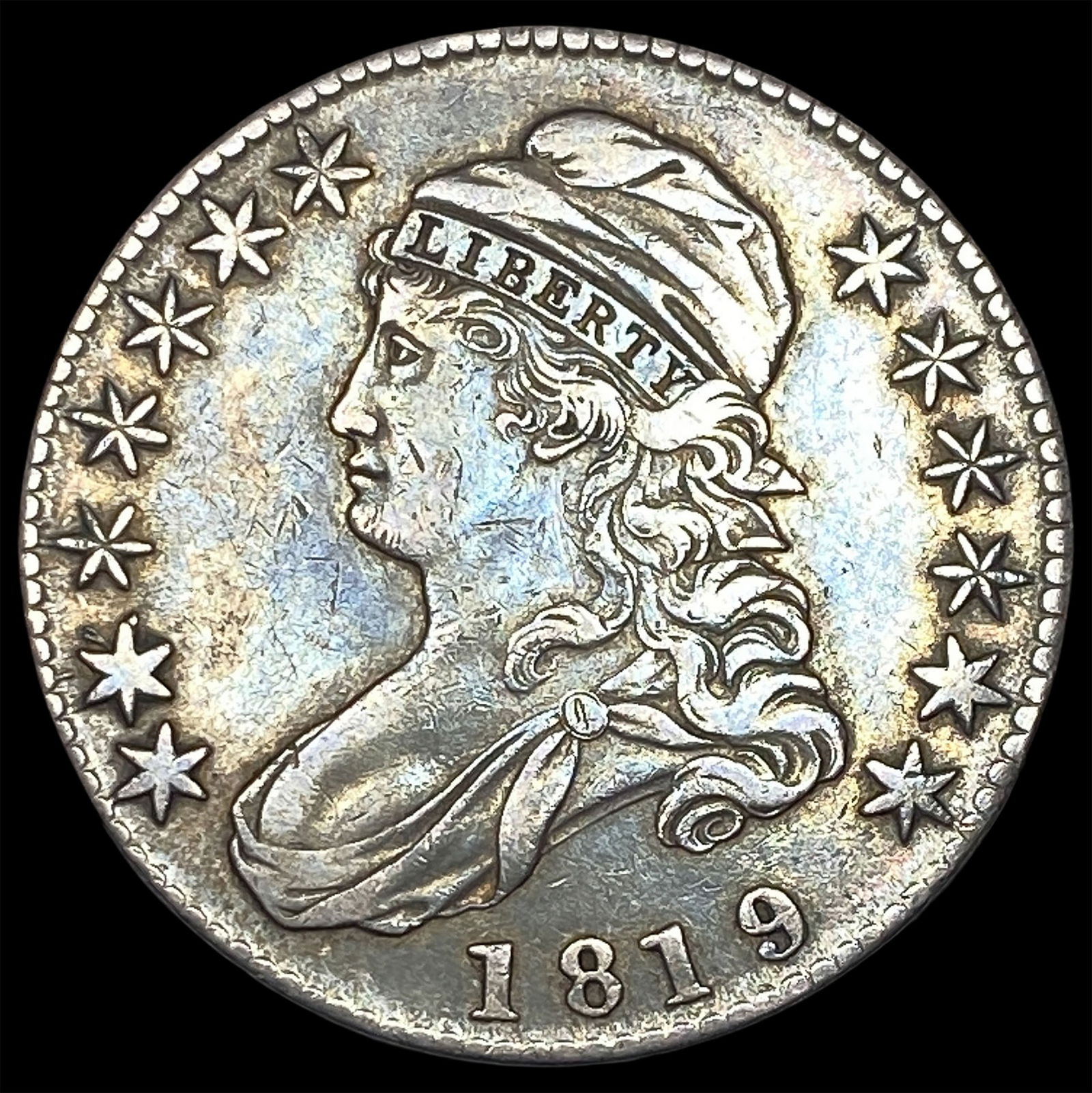 1819 Capped Bust Half Dollar NEARLY UNCIRCULATED (1 of 2)