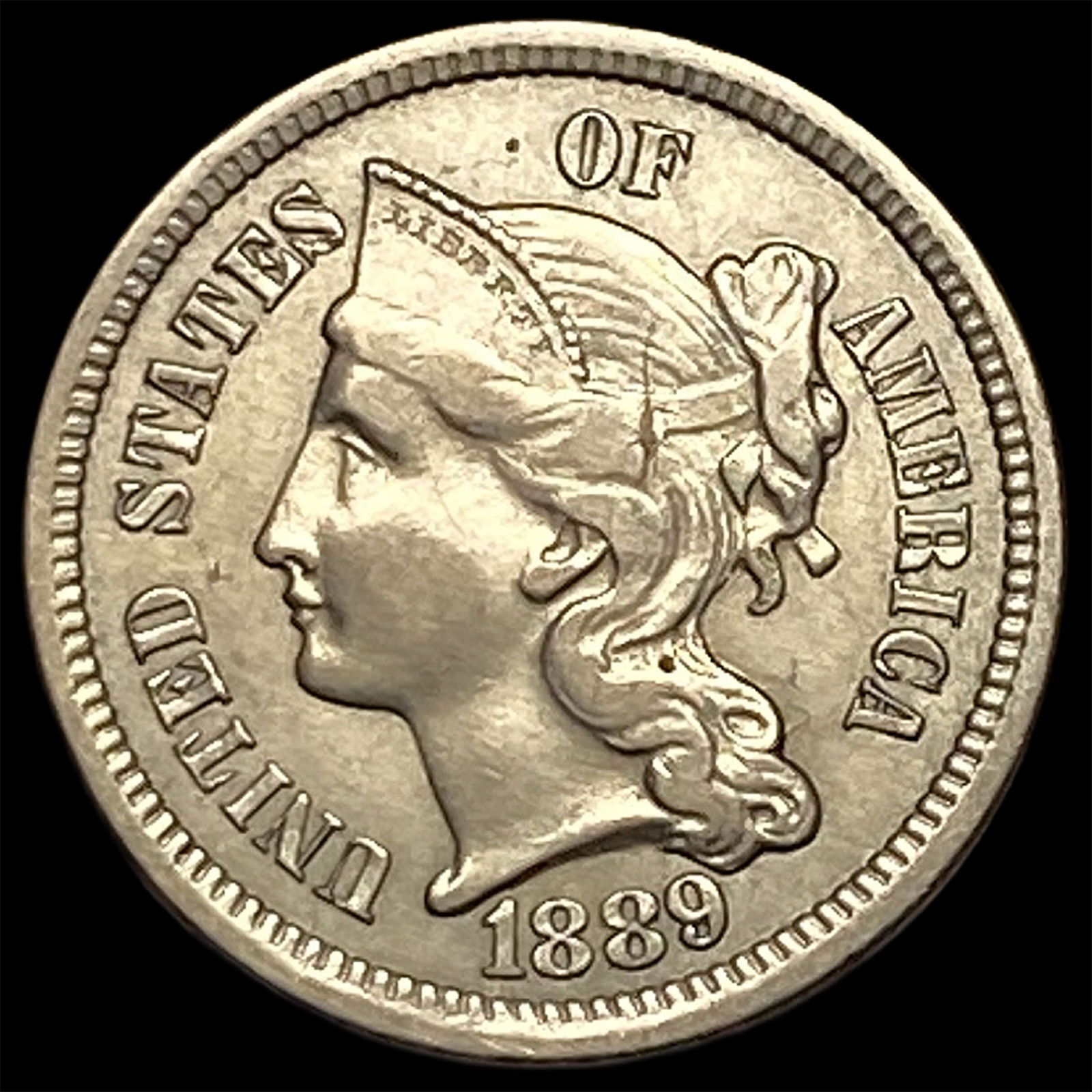 1889 Nickel Three-Cent Piece UNCIRCULATED (1 of 2)