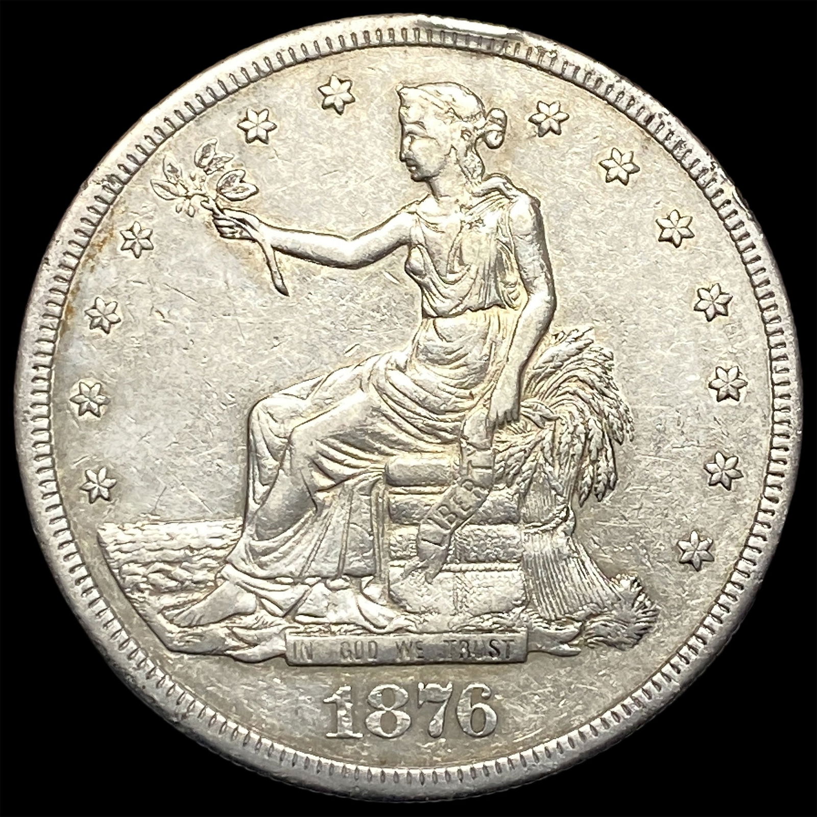 1876-S Silver Trade Dollar ABOUT UNCIRCULATED (1 of 2)