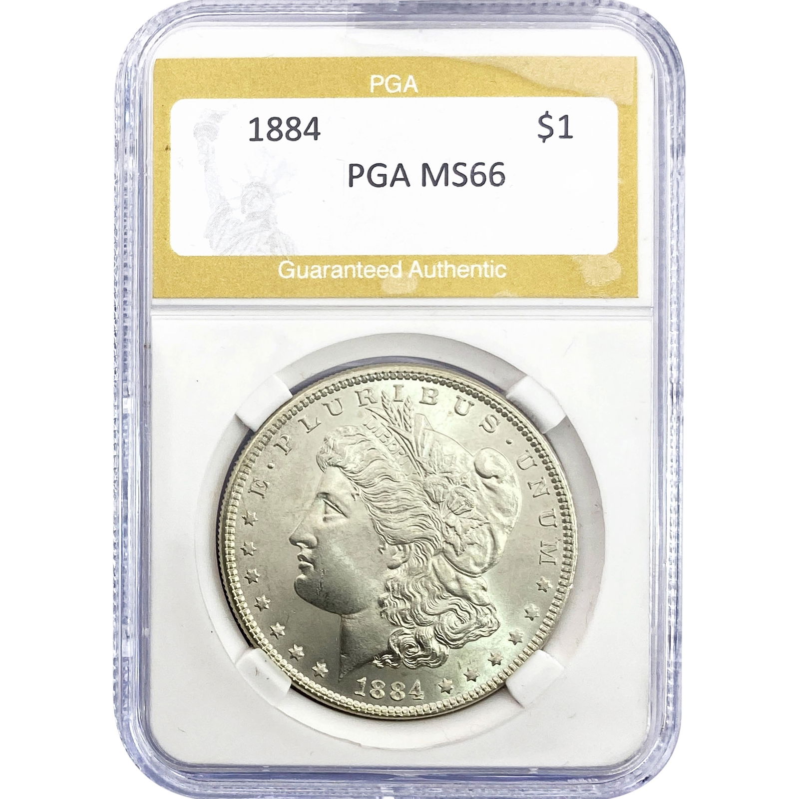 1884 Morgan Silver Dollar PGA MS66: 1884 Morgan Silver Dollar PGA MS66