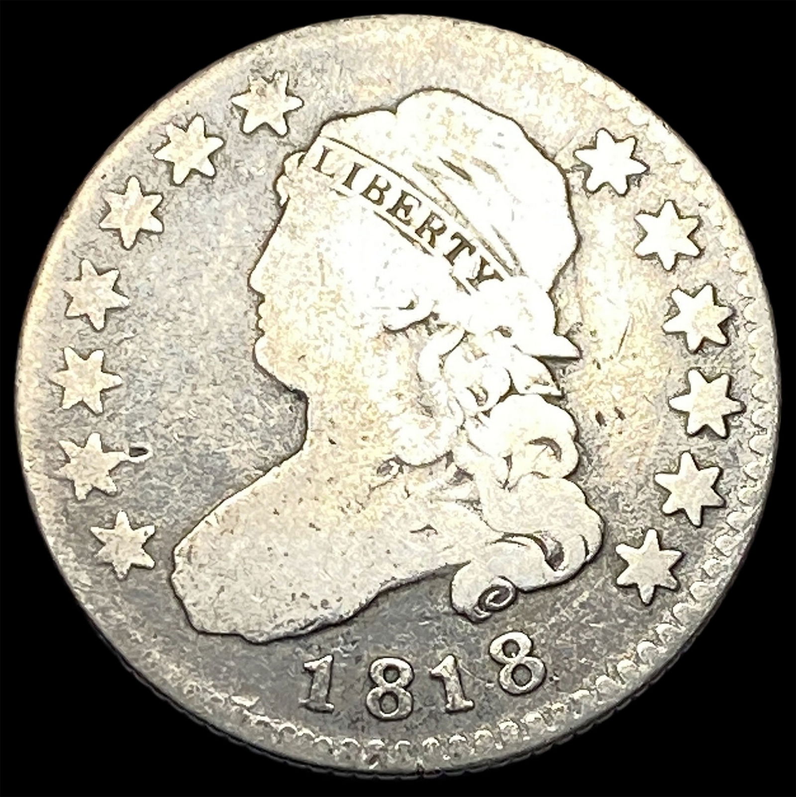 1818 Capped Bust Quarter NICELY CIRCULATED (1 of 2)