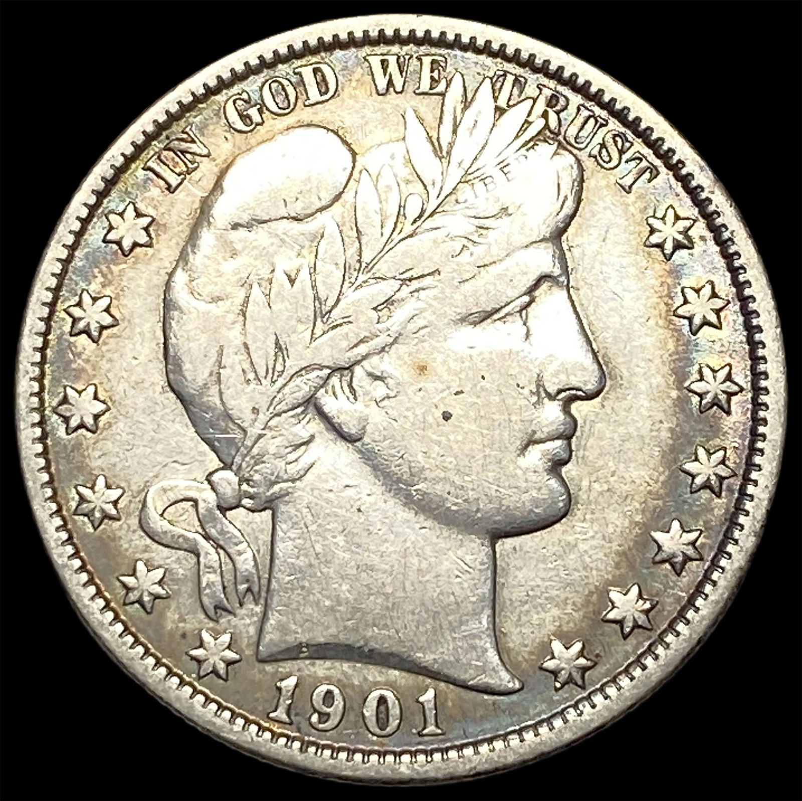 1901 Silver Half Dollar (Barber) LIGHTLY CIRCULATED (1 of 2)