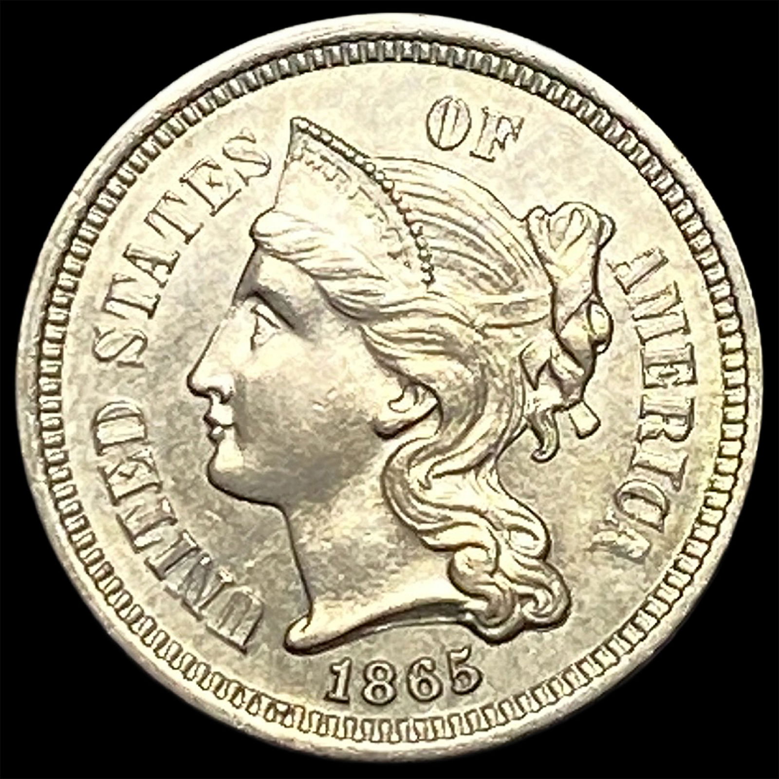 1865 Nickel Three-Cent Piece UNCIRCULATED (1 of 2)