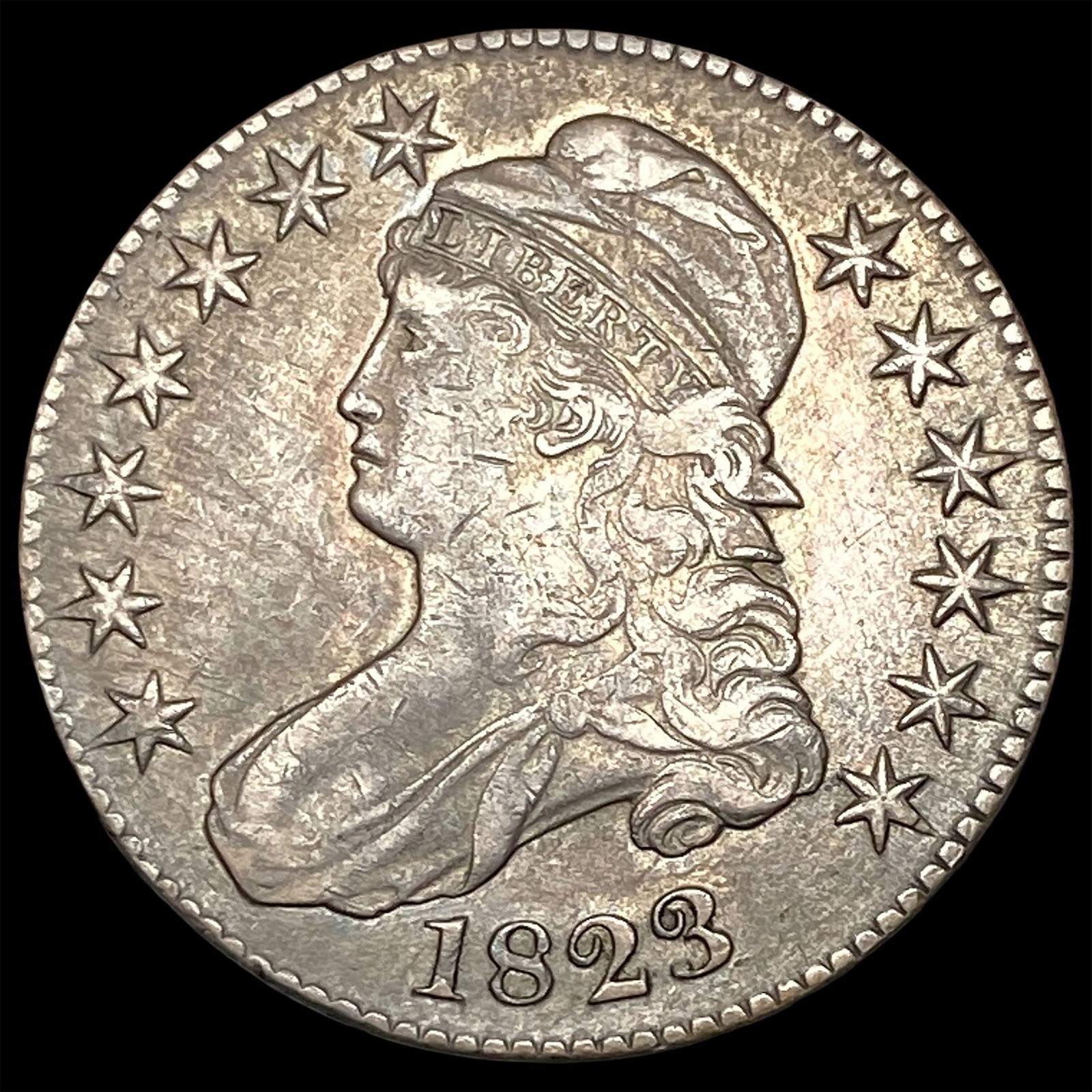 1823 Capped Bust Half Dollar NEARLY UNCIRCULATED (1 of 2)