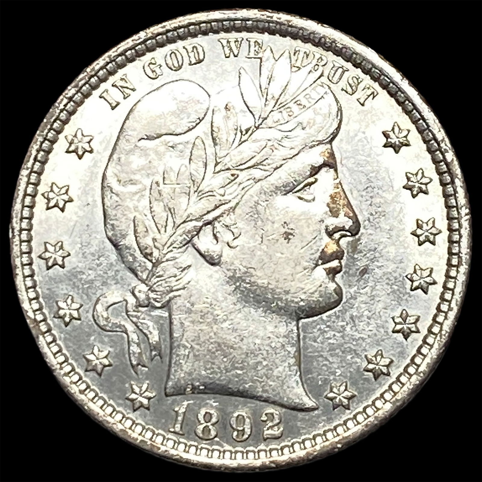1892 Silver Barber Quarter UNCIRCULATED (1 of 2)