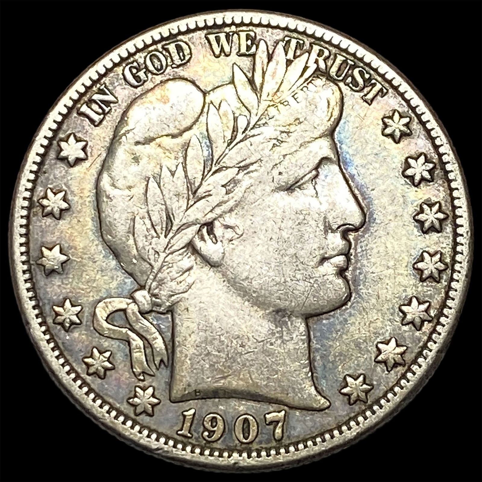 1907-O Silver Barber Half Dollar LIGHTLY CIRCULATED (1 of 2)
