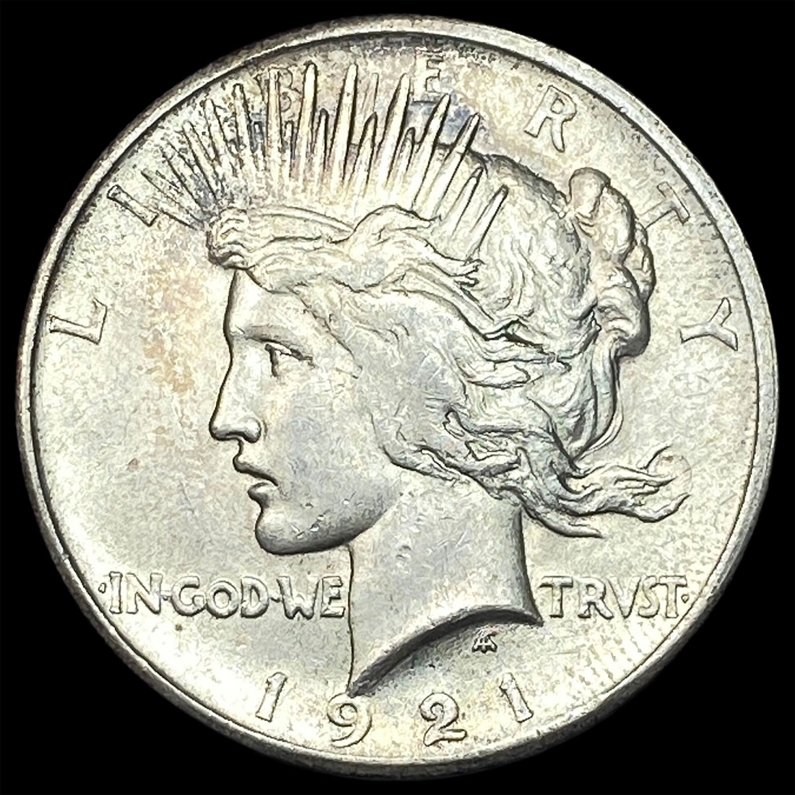 1921 Silver Peace Dollar ABOUT UNCIRCULATED (1 of 2)