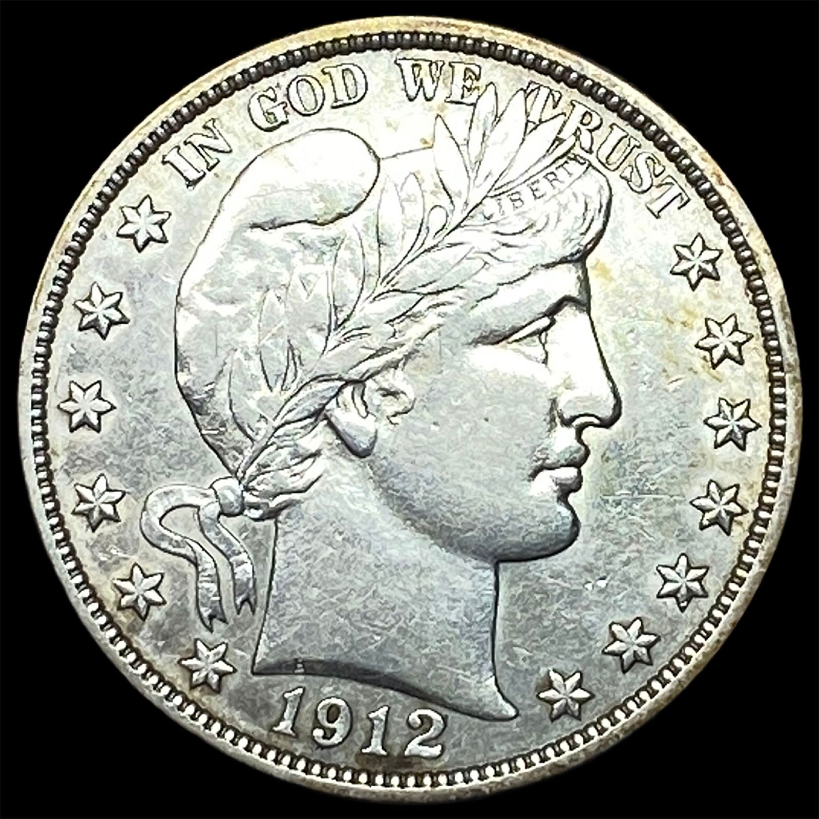 1912-S Silver Half Dollar Barber CLOSELY UNCIRCULATED (1 of 2)