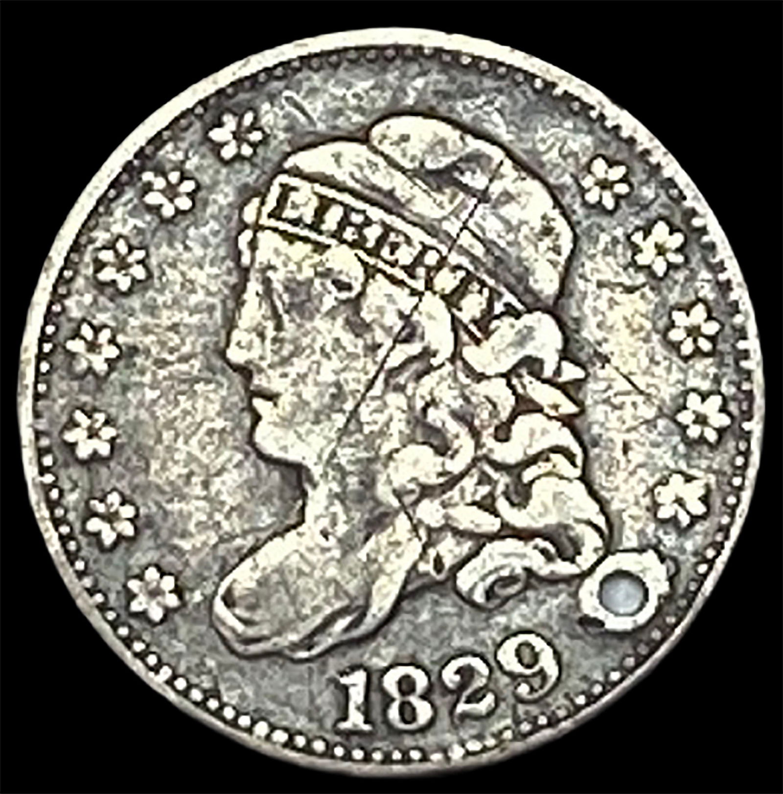 1829 Capped Bust Half Dime NEARLY UNCIRCULATED (1 of 2)