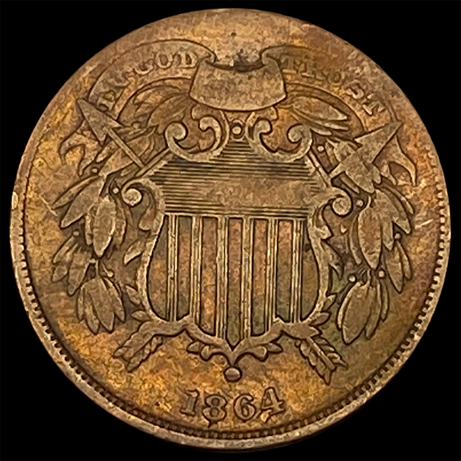 1864 Bronze Two-Cent Piece NICELY CIRCULATED (1 of 2)