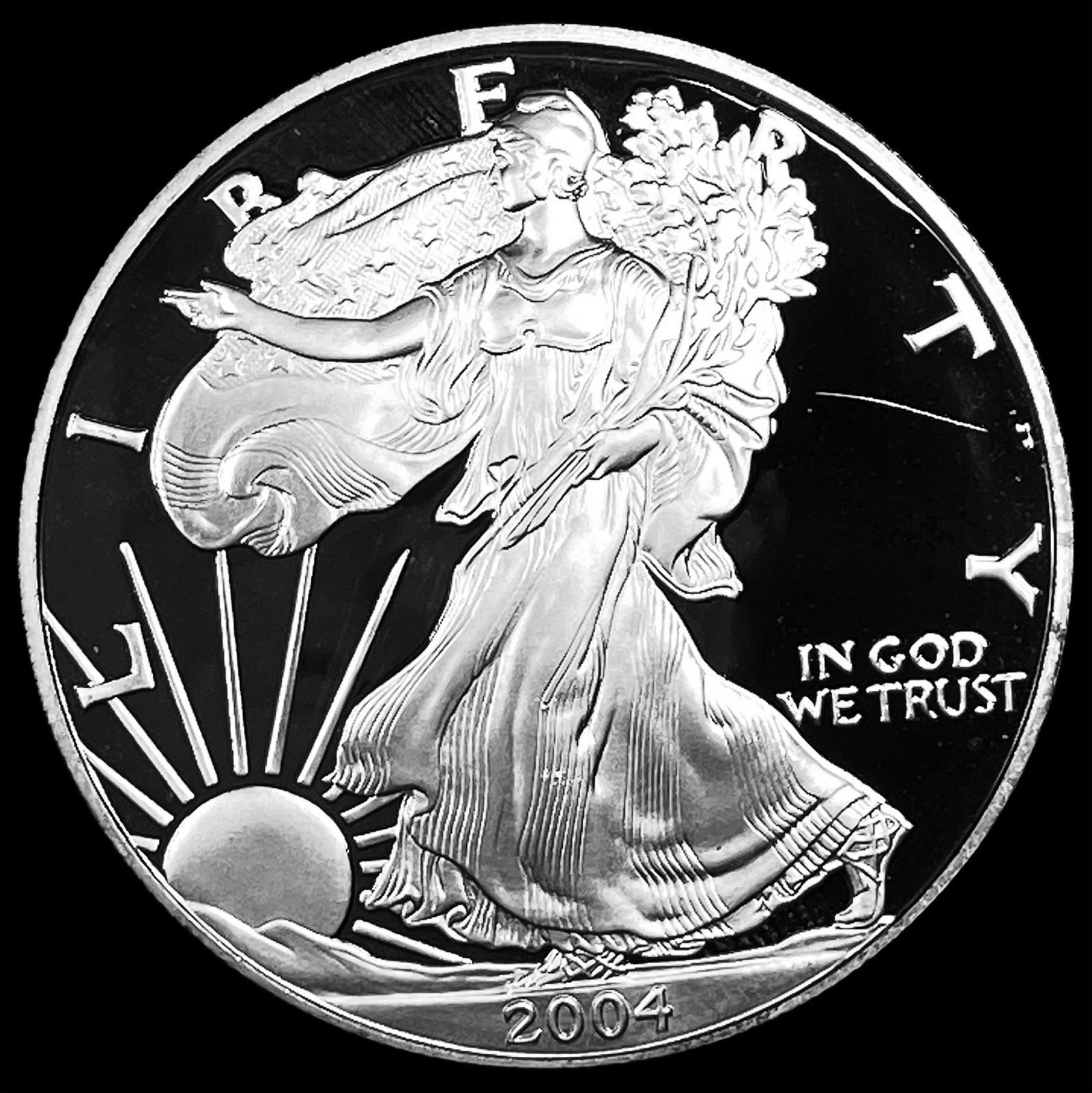 2004-W Silver American Eagle Proof $1 CHOICE PROOF (1 of 2)