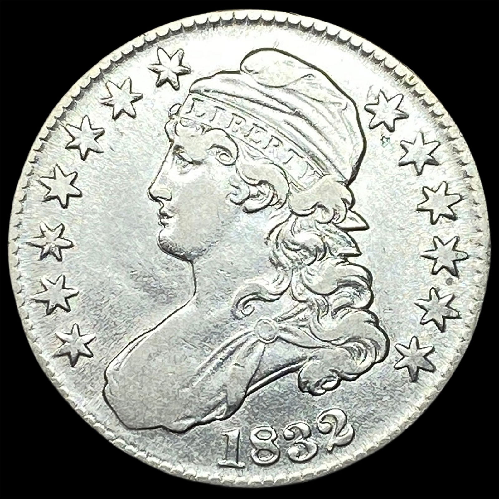 1832 Capped Bust Silver Half Dollar ABOUT UNCIRCULATED (1 of 2)