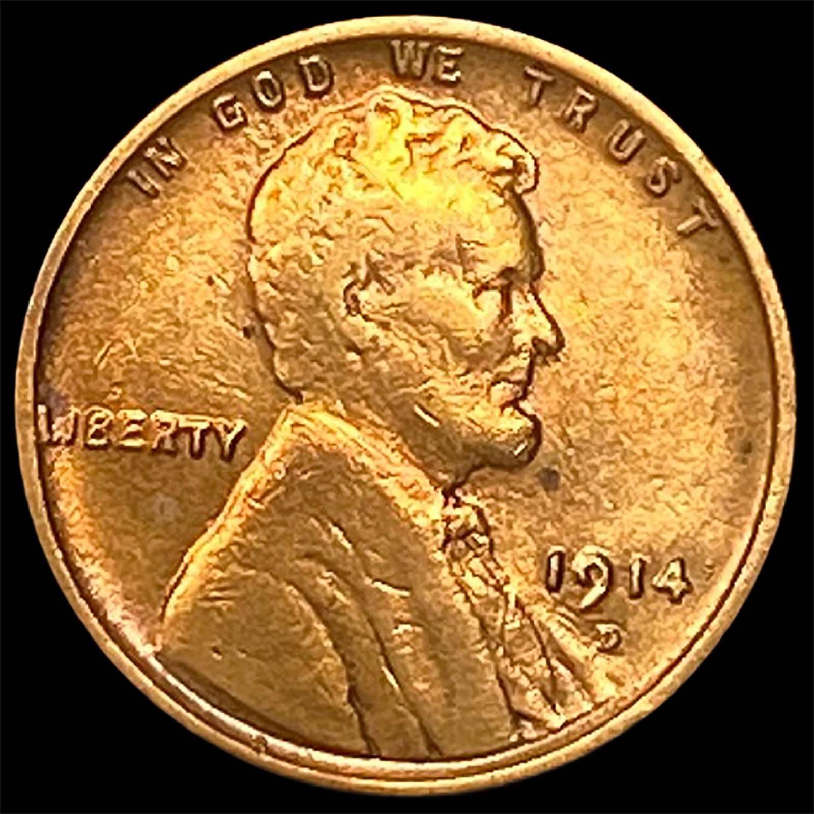 1914-D Bronze Lincoln Wheat Cent LIGHTLY CIRCULATED (1 of 2)
