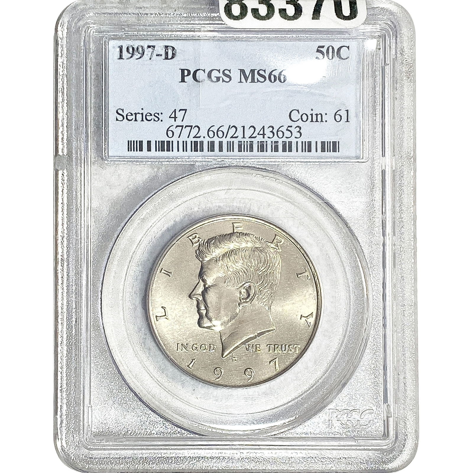 1997-D Kennedy Half Dollar PCGS MS66 (1 of 2)