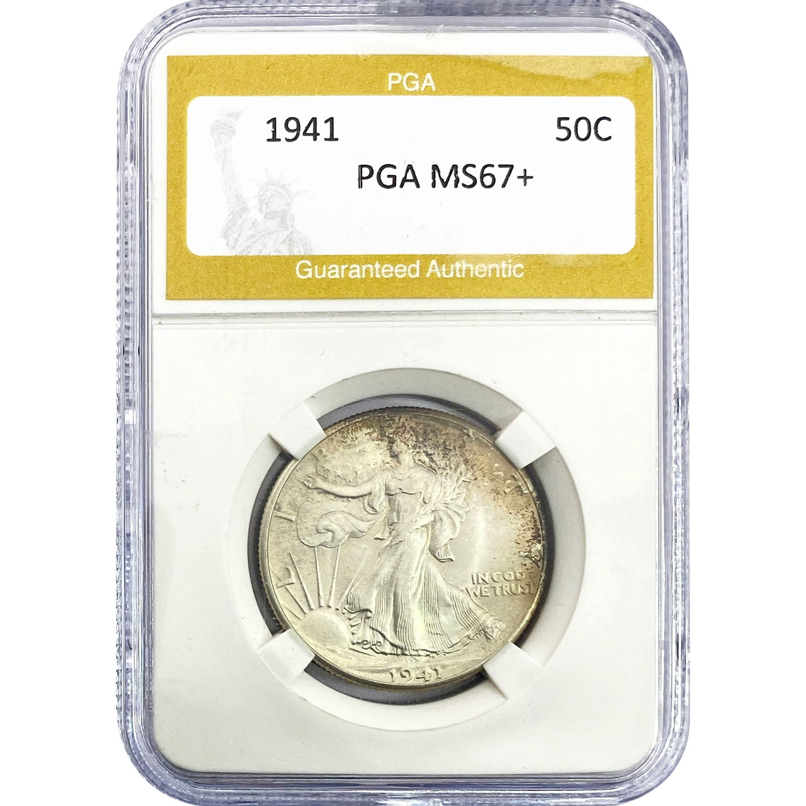1941 Walking Liberty Half Dollar PGA MS67+: 1941 Walking Liberty Half Dollar PGA MS67+