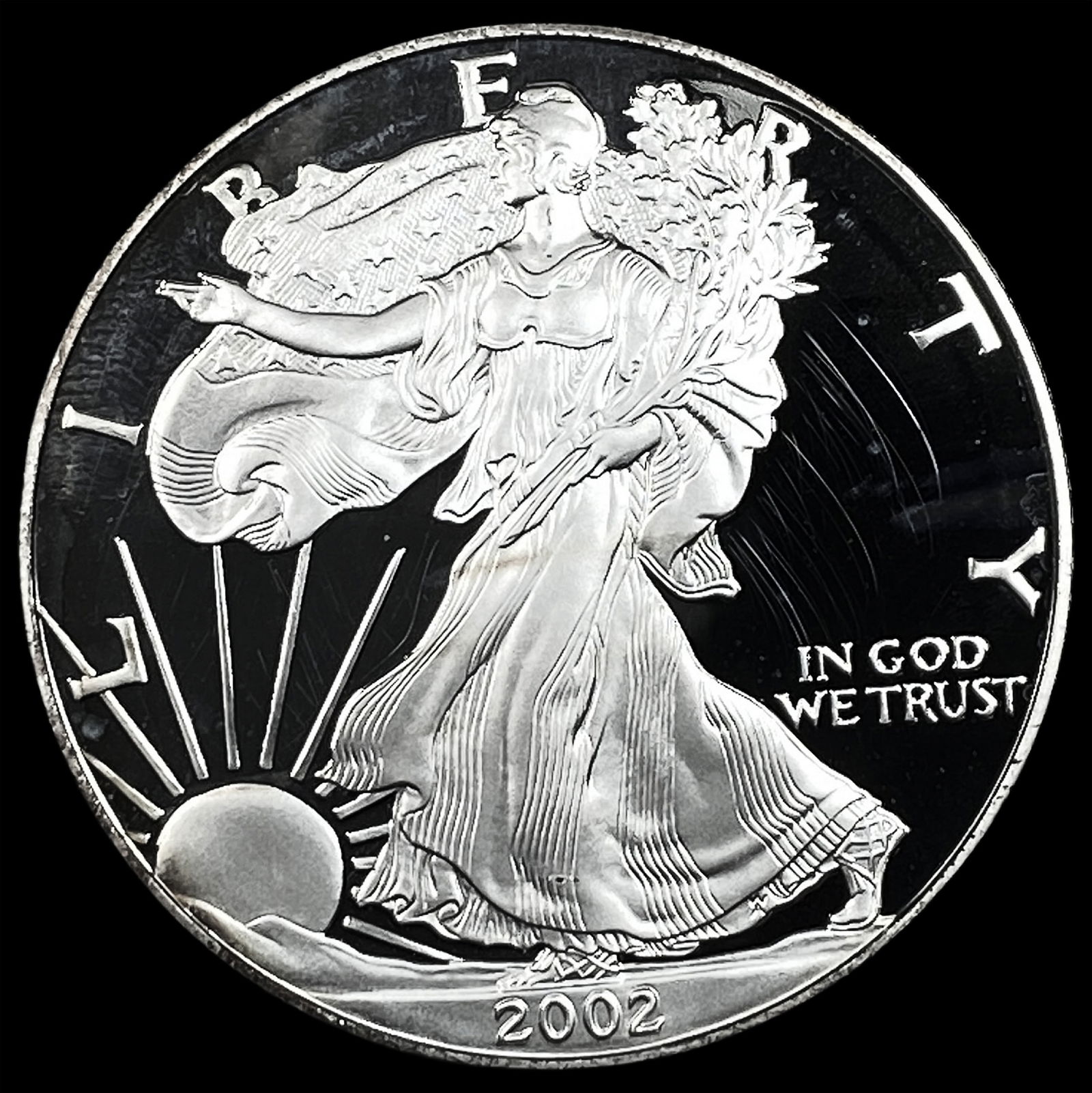 2002-W Silver American Eagle Proof $1 CHOICE PROOF (1 of 2)