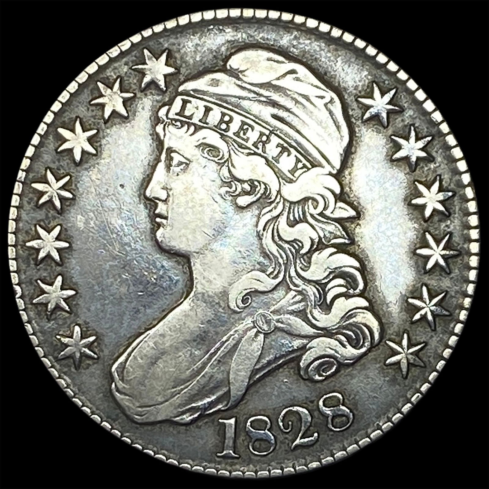 1828 Capped Bust Half Dollar NEARLY UNCIRCULATED (1 of 2)