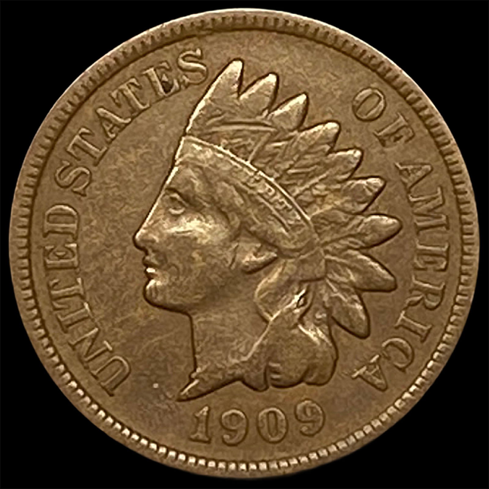 1909-S Indian Head Cent NEARLY UNCIRCULATED (1 of 2)