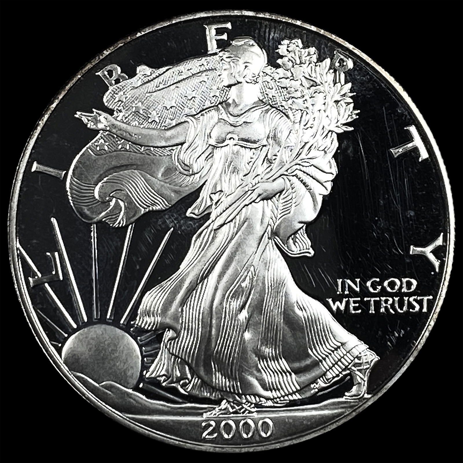 2000 1 oz Silver American Eagle $1 CHOICE PROOF (1 of 2)