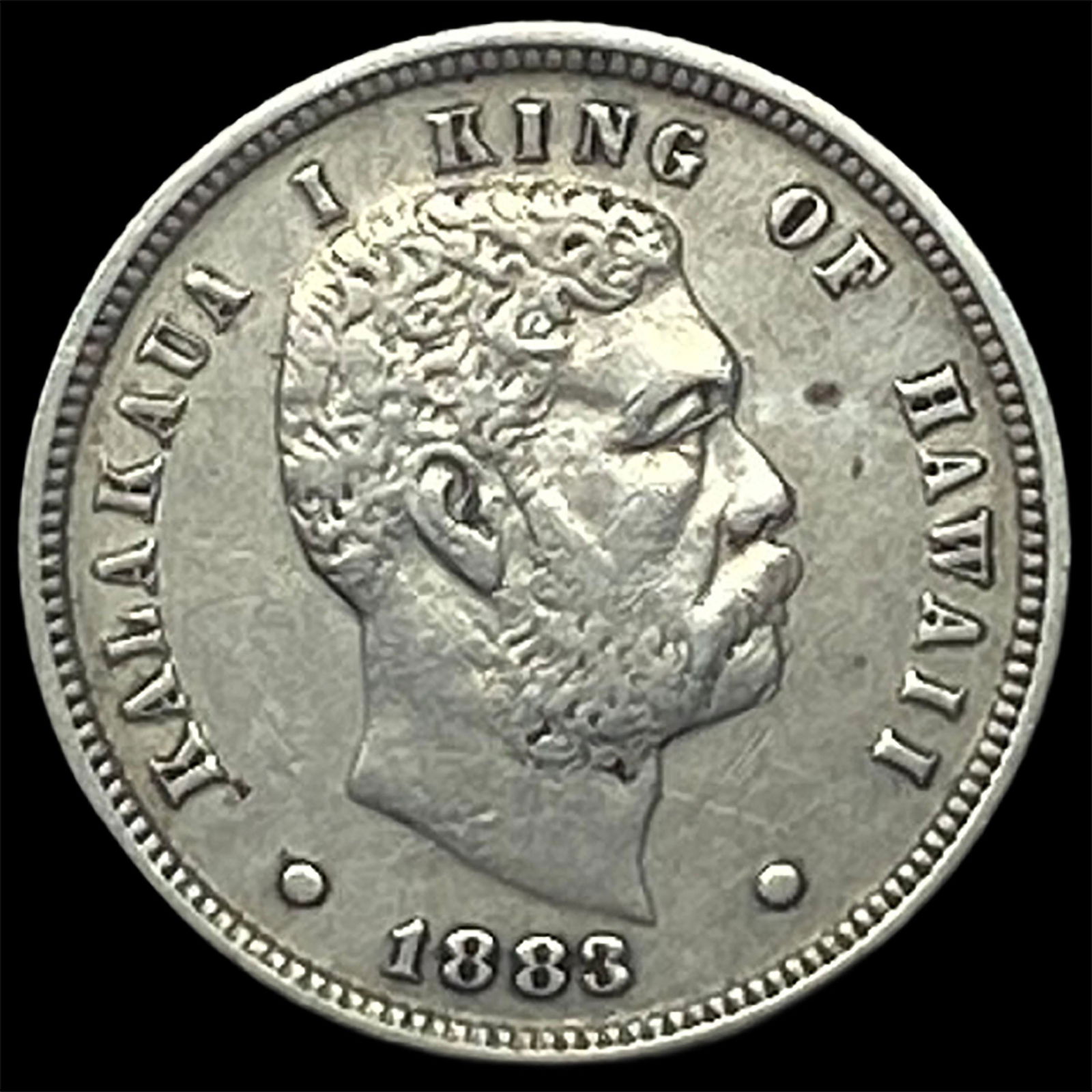 1883 Silver Dime Hawaii Kalakaua I CHOICE AU (1 of 2)
