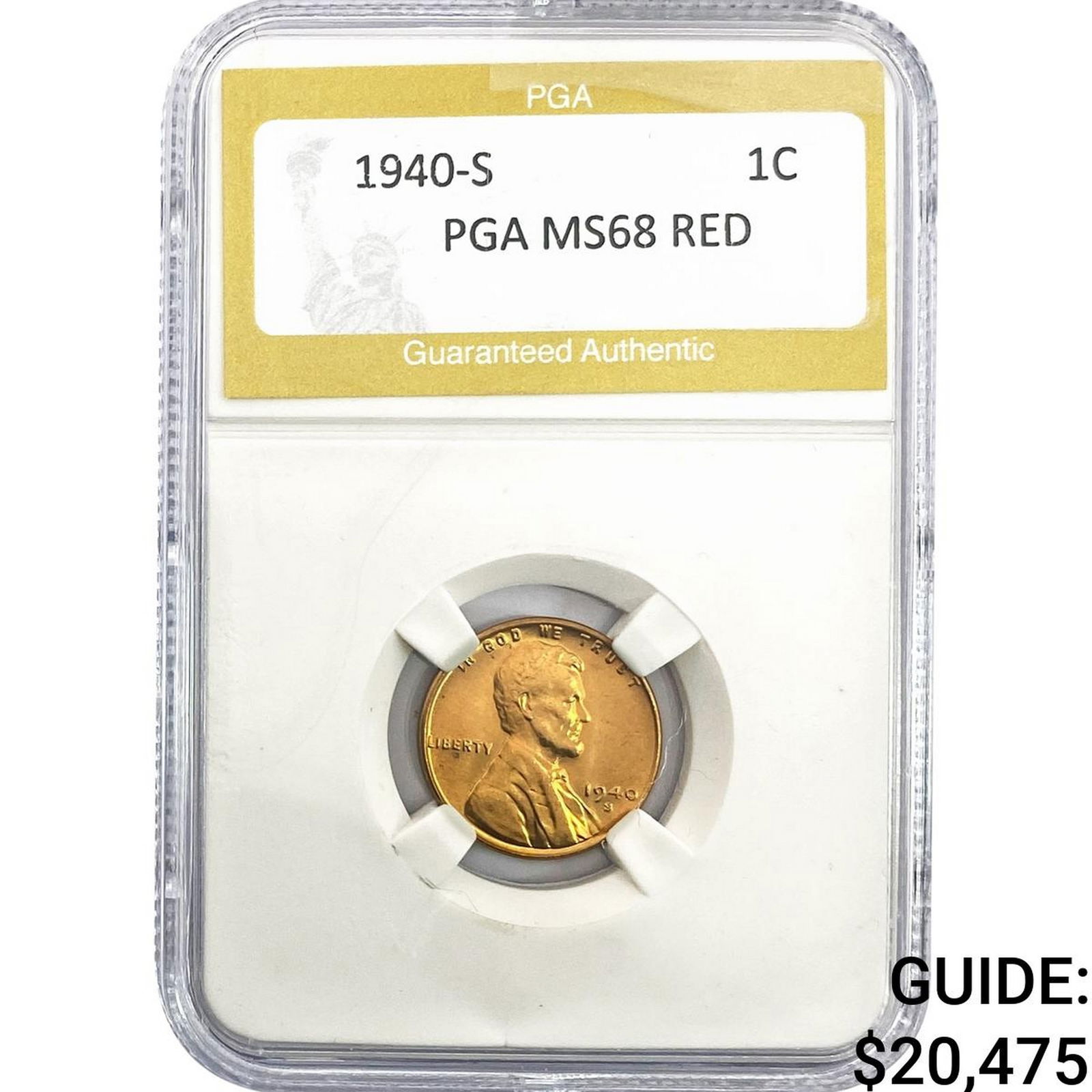 1940-S Wheat Cent PGA MS68 RED (1 of 2)