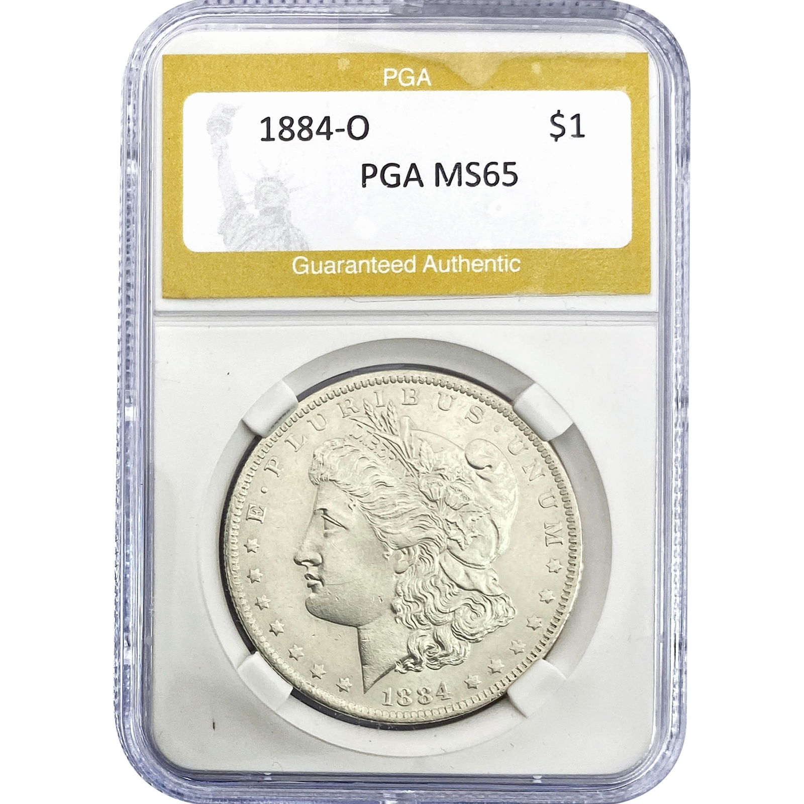 1884-O Morgan Silver Dollar PGA MS65: 1884-O Morgan Silver Dollar PGA MS65