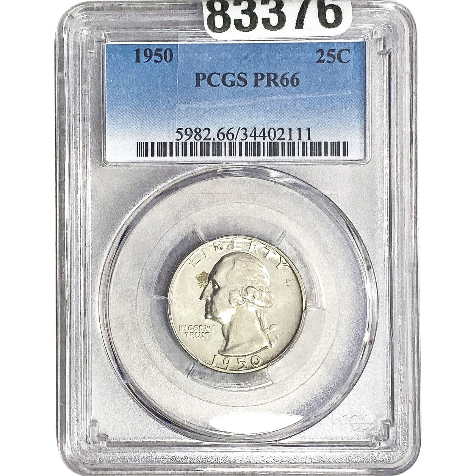 1950 Washington Silver Quarter PCSG PR66 (1 of 2)