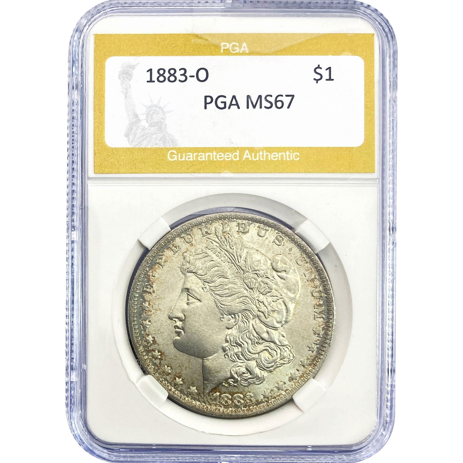 1883-O Morgan Silver Dollar PGA MS67: 1883-O Morgan Silver Dollar PGA MS67