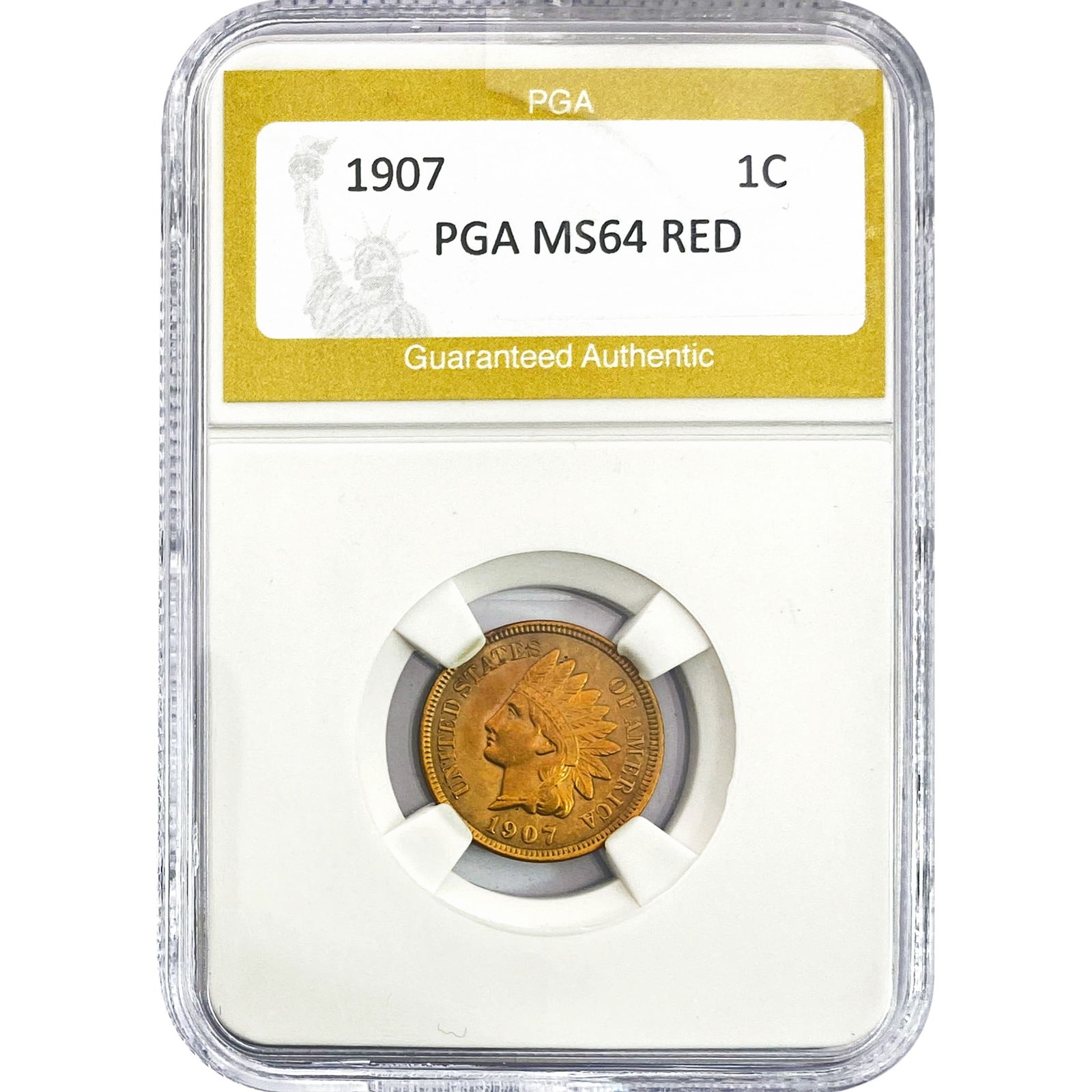 1907 Indian Head Cent PGA MS64 RED (1 of 2)