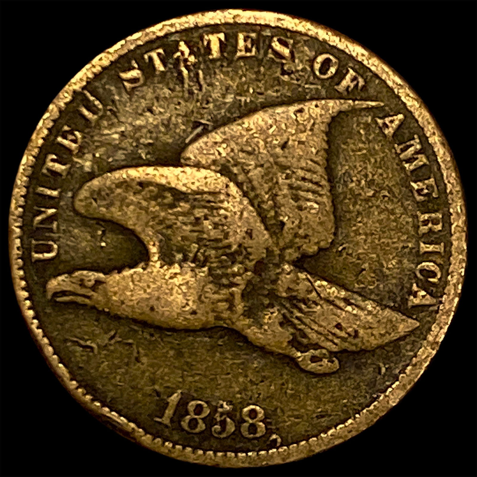 1858 Copper-Nickel Flying Eagle Cent HIGH GRADE: 1858 Copper-Nickel Flying Eagle Cent HIGH GRADE