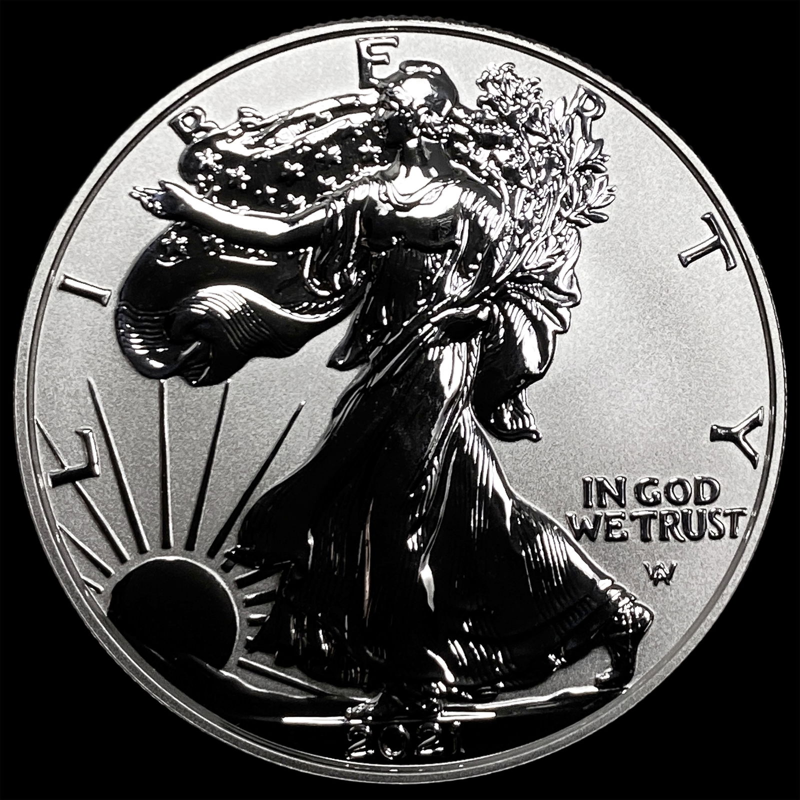 2021-W 1 oz Silver American Eagle $1 GEM PROOF (1 of 2)