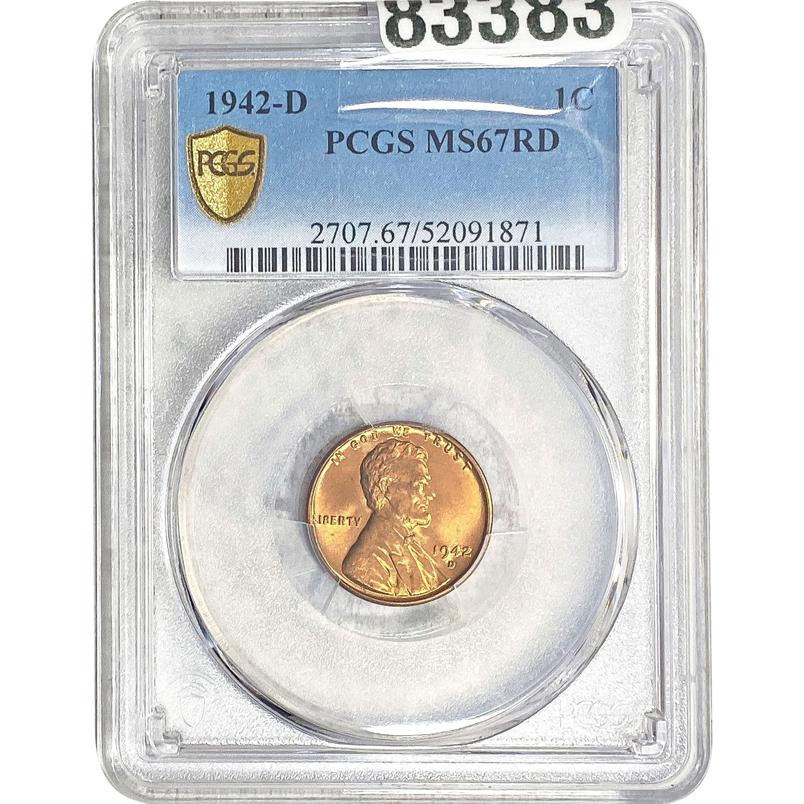 1942-D Wheat Cent PCGS MS67 RD (1 of 2)
