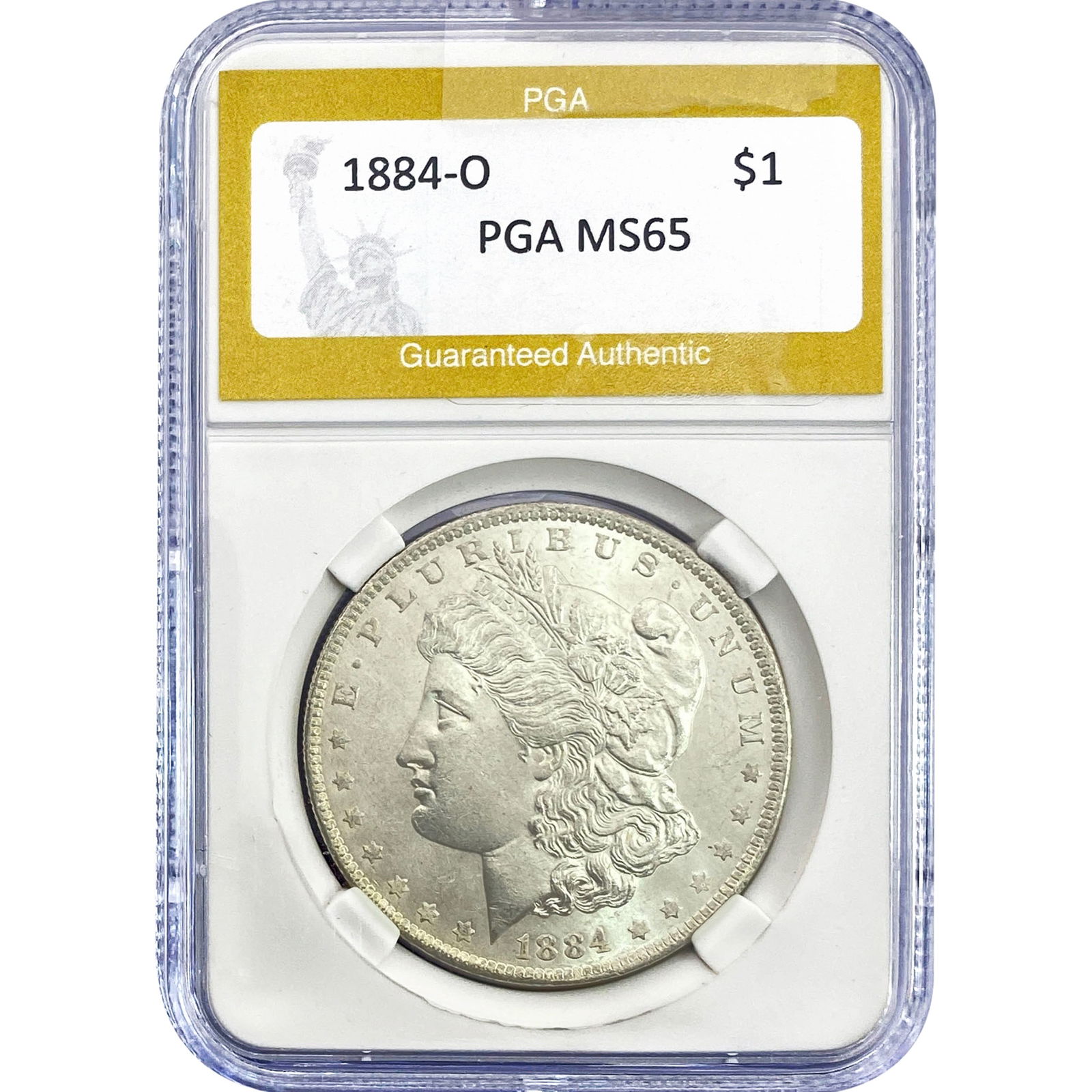 1884-O Morgan Silver Dollar PGA MS65: 1884-O Morgan Silver Dollar PGA MS65