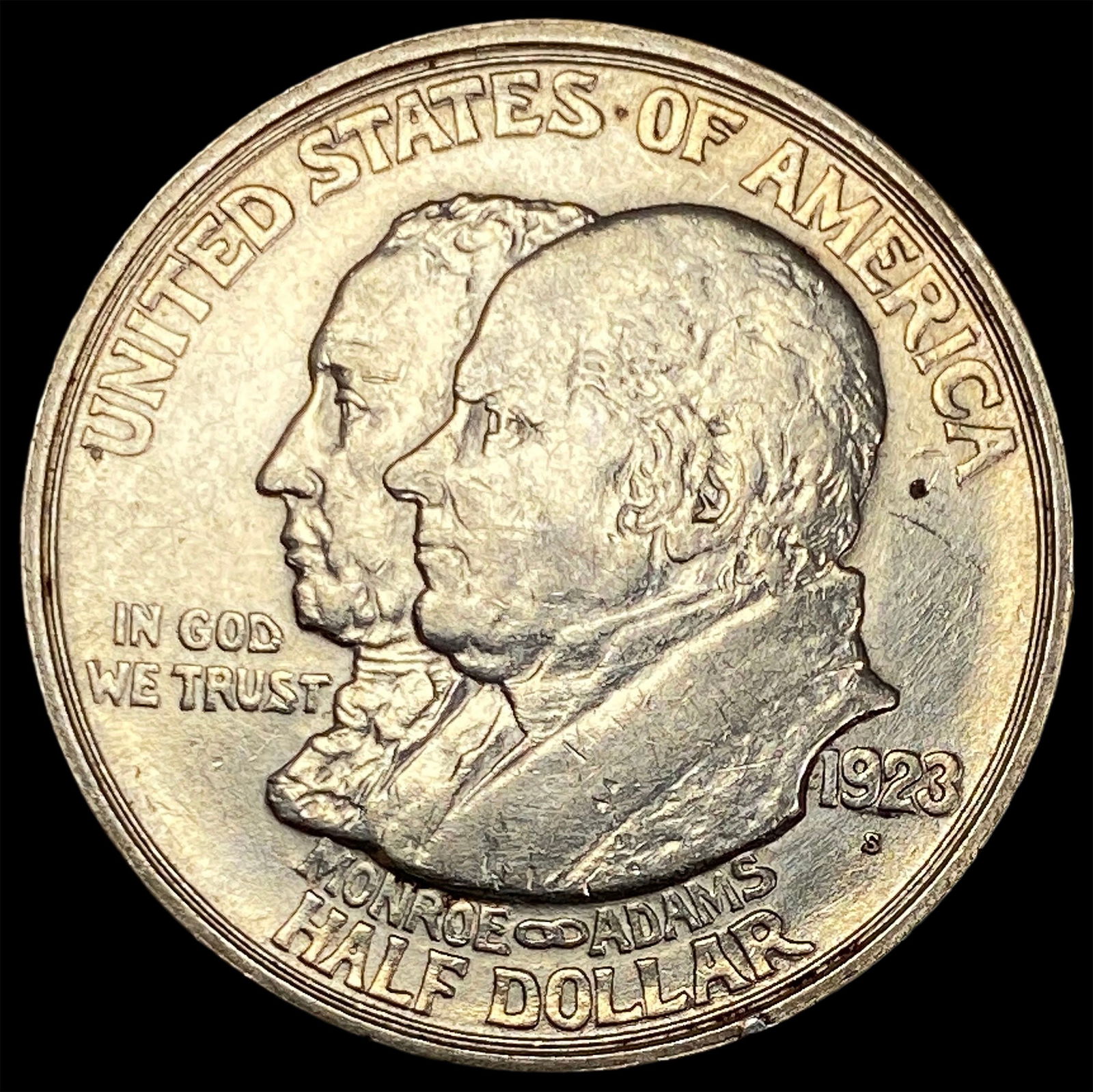 1923-S Monroe Doctrine Centennial Half Dollar CLOSELY UNCIRCULATED: 1923-S Monroe Doctrine Centennial Half Dollar CLOSELY UNCIRCULATED