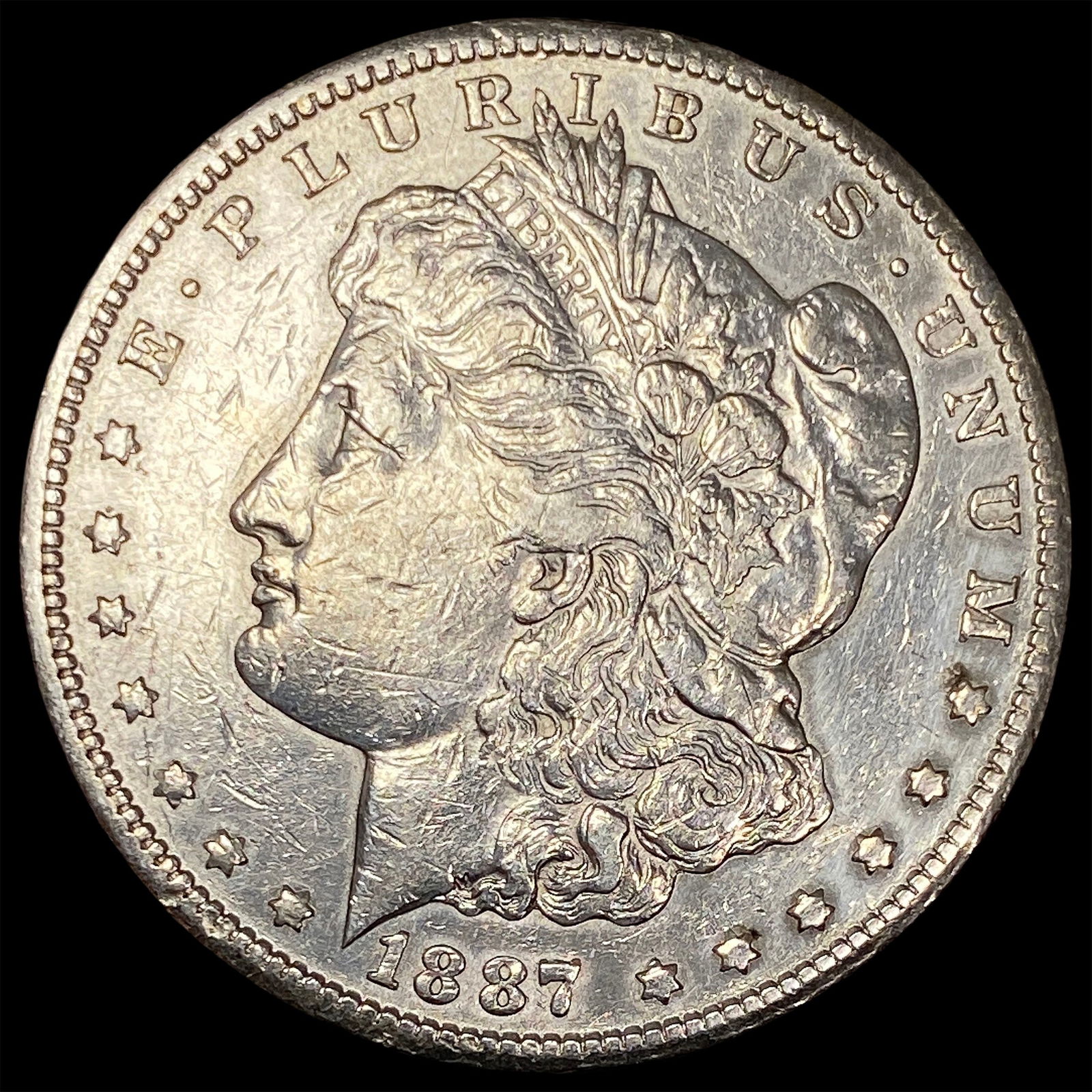1887-S Silver Morgan Dollar CLOSELY UNCIRCULATED: 1887-S Silver Morgan Dollar CLOSELY UNCIRCULATED