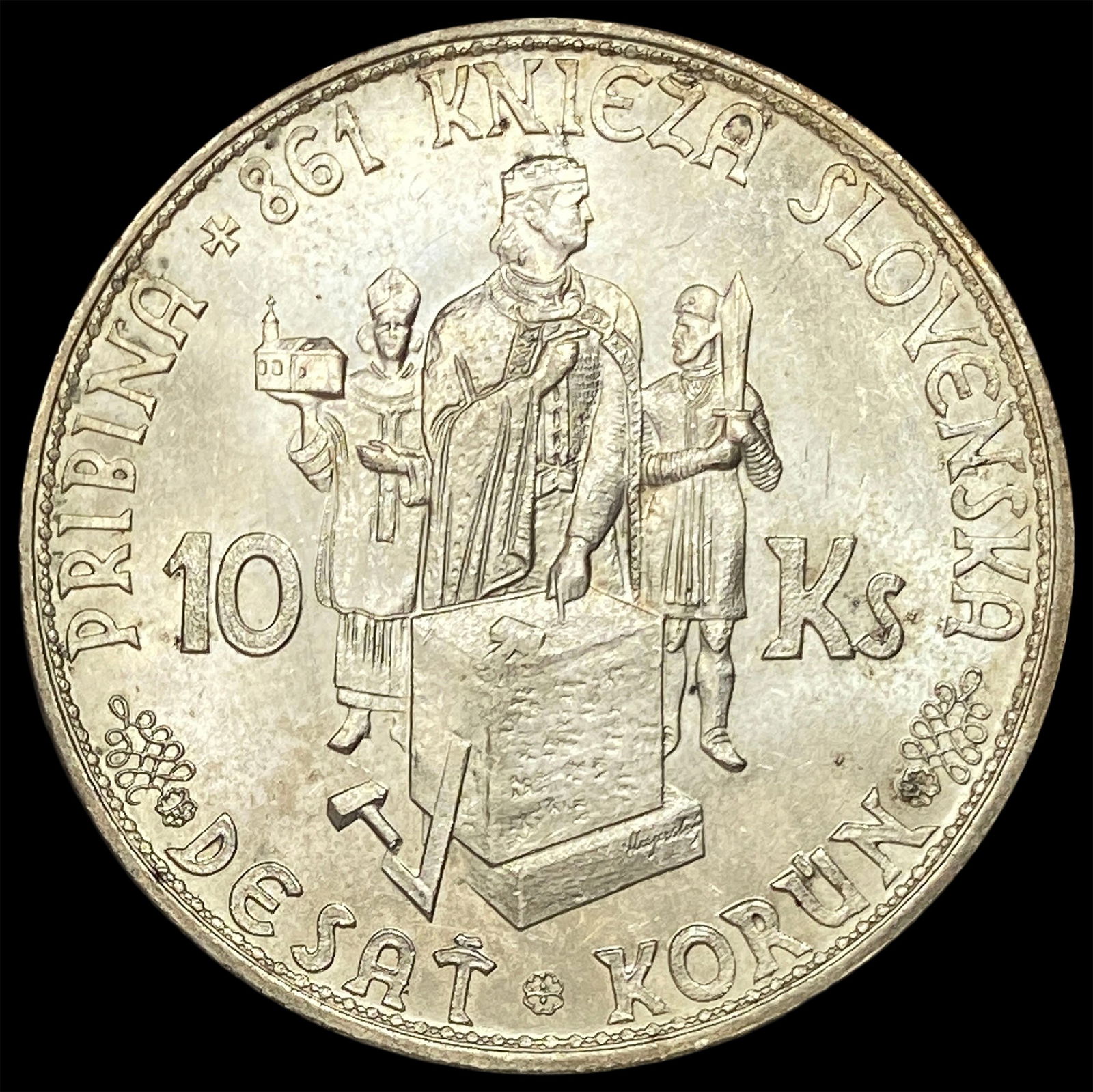1944 Czechoslovakia Silver 10 Korun UNCIRCULATED (1 of 2)