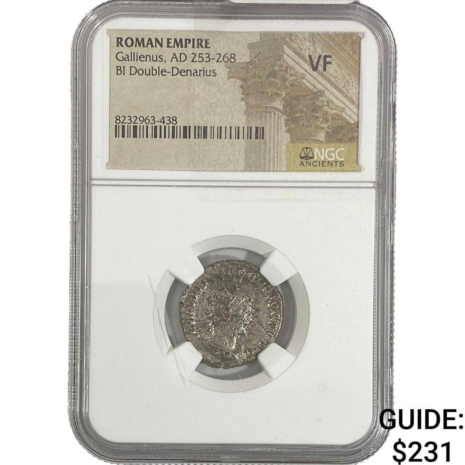 Roman Gallienus, AD 253-268 BI Double-Denarius NGC VF (1 of 2)