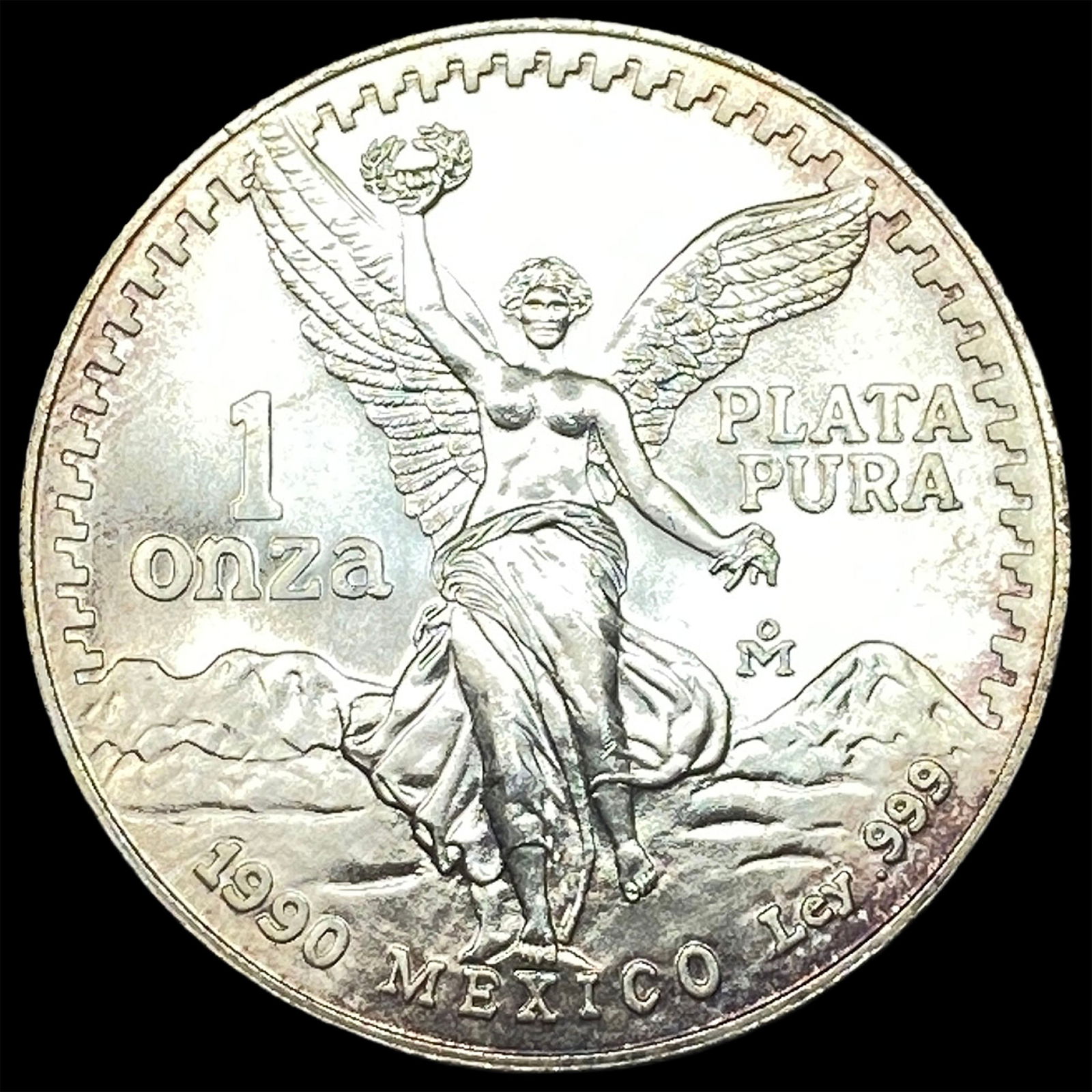 1990 Mexico 1 Onza Silver Libertad SUPERB GEM BU: 1990 Mexico 1 Onza Silver Libertad SUPERB GEM BU