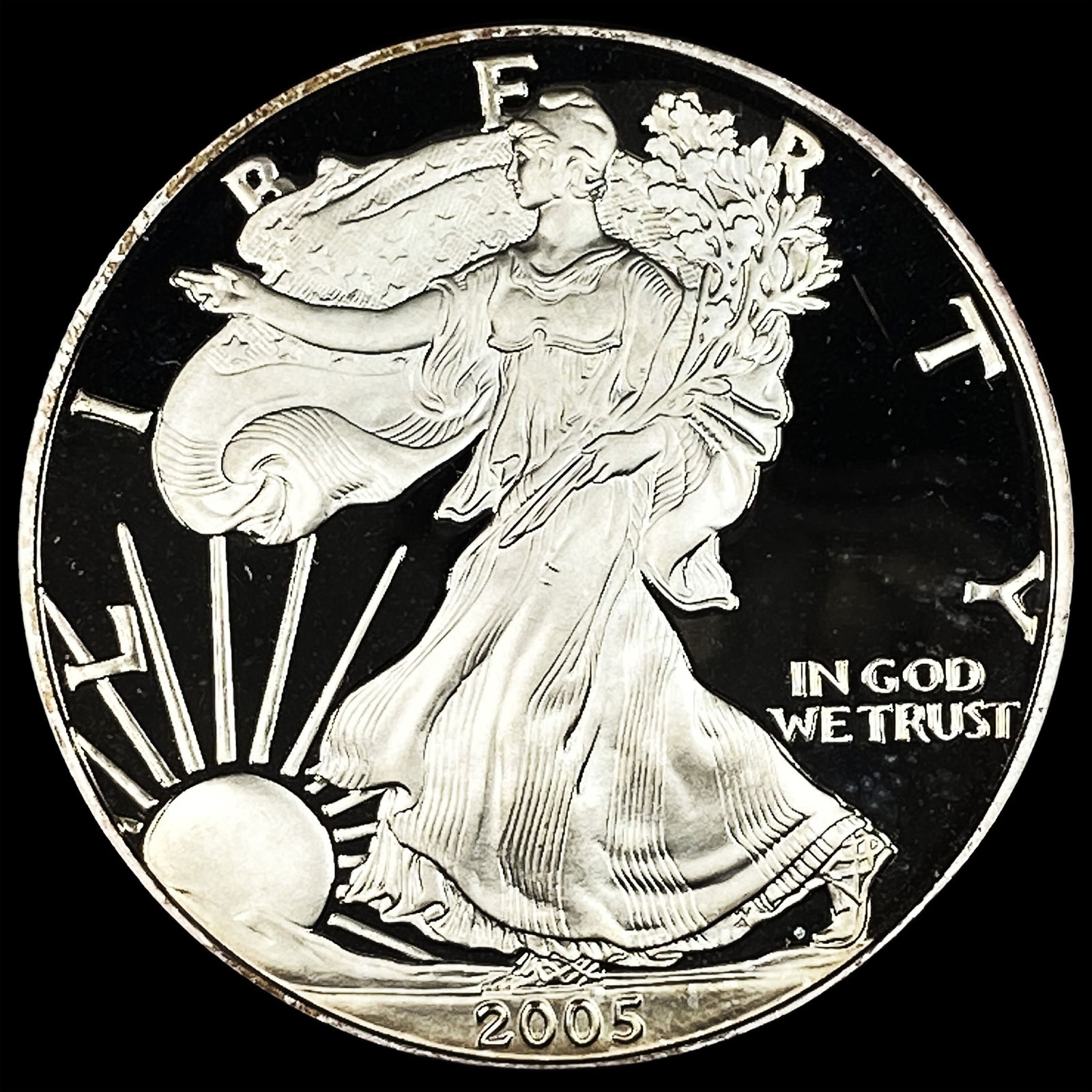 2005-W Silver American Eagle Proof $1 CHOICE PROOF: 2005-W Silver American Eagle Proof $1 CHOICE PROOF