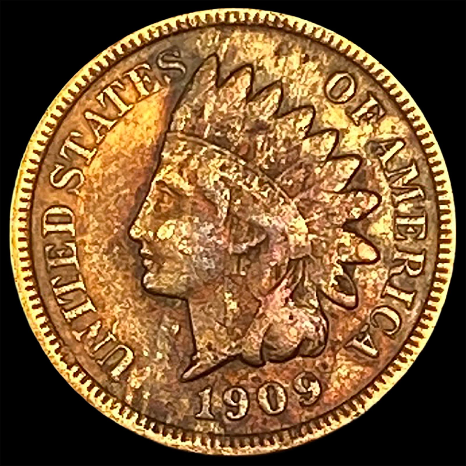 1909-S Indian Head Cent HIGH GRADE (1 of 2)
