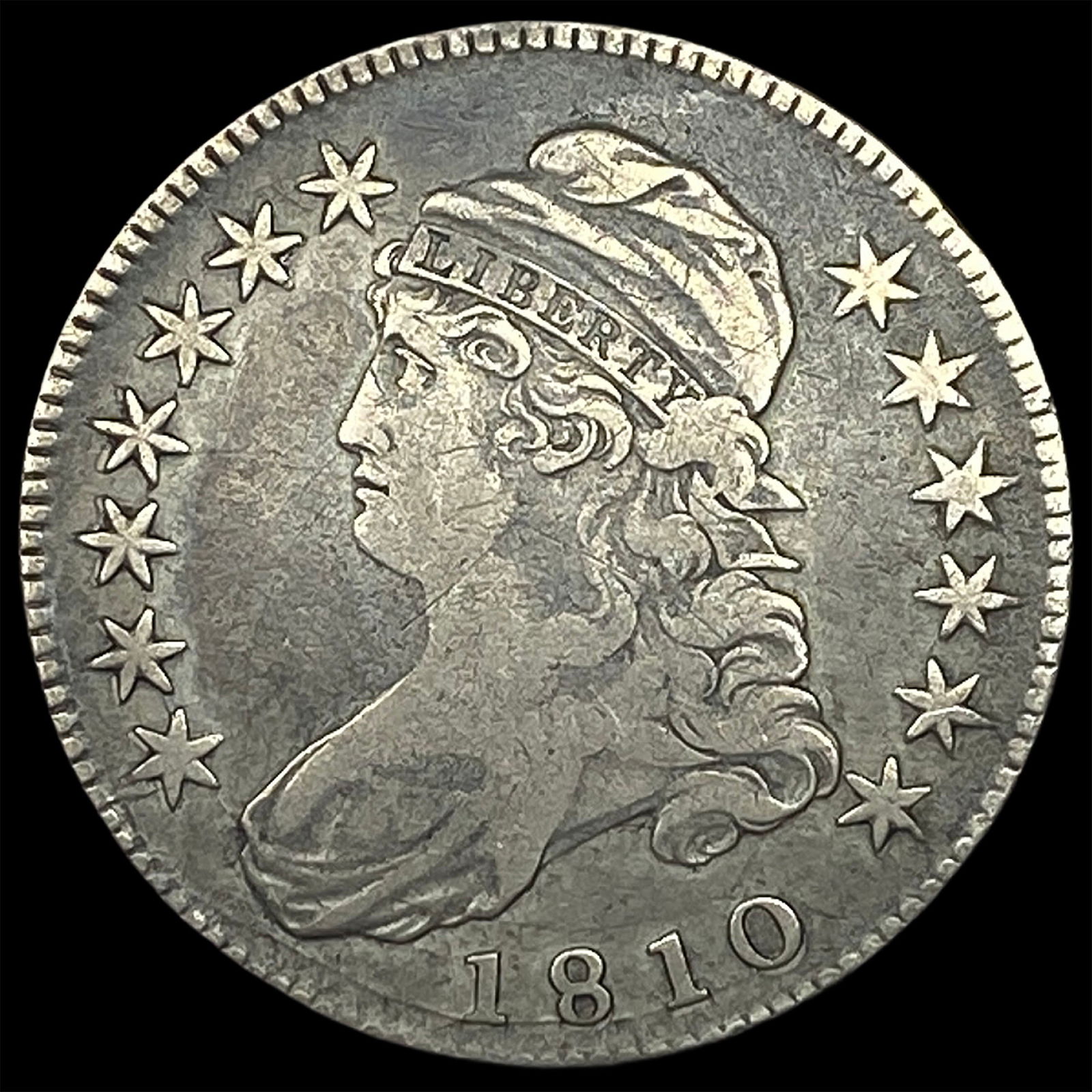 1810 Capped Bust Half Dollar LIGHTLY CIRCULATED: 1810 Capped Bust Half Dollar LIGHTLY CIRCULATED