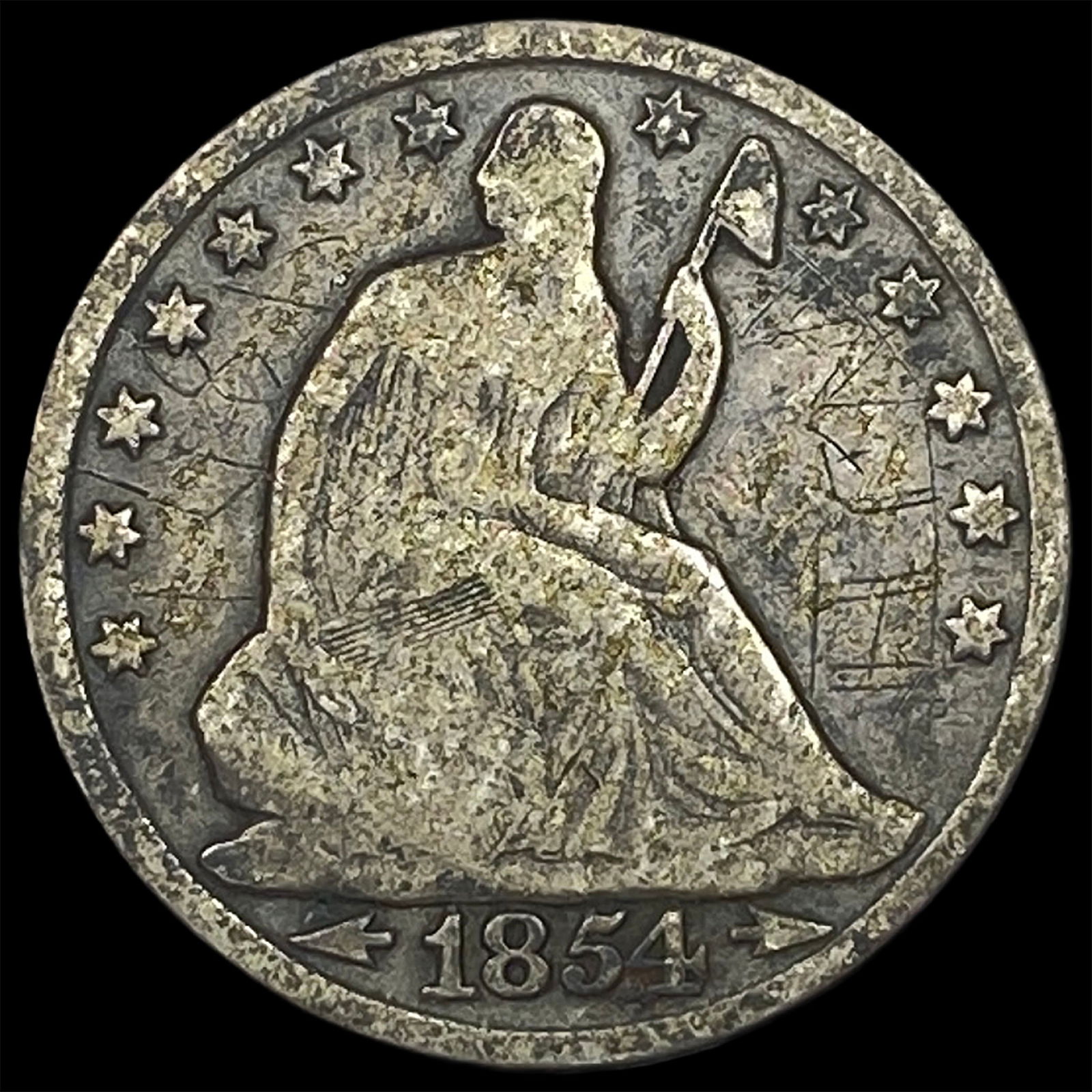 1854-O Silver Half Dollar HIGH GRADE: 1854-O Silver Half Dollar HIGH GRADE