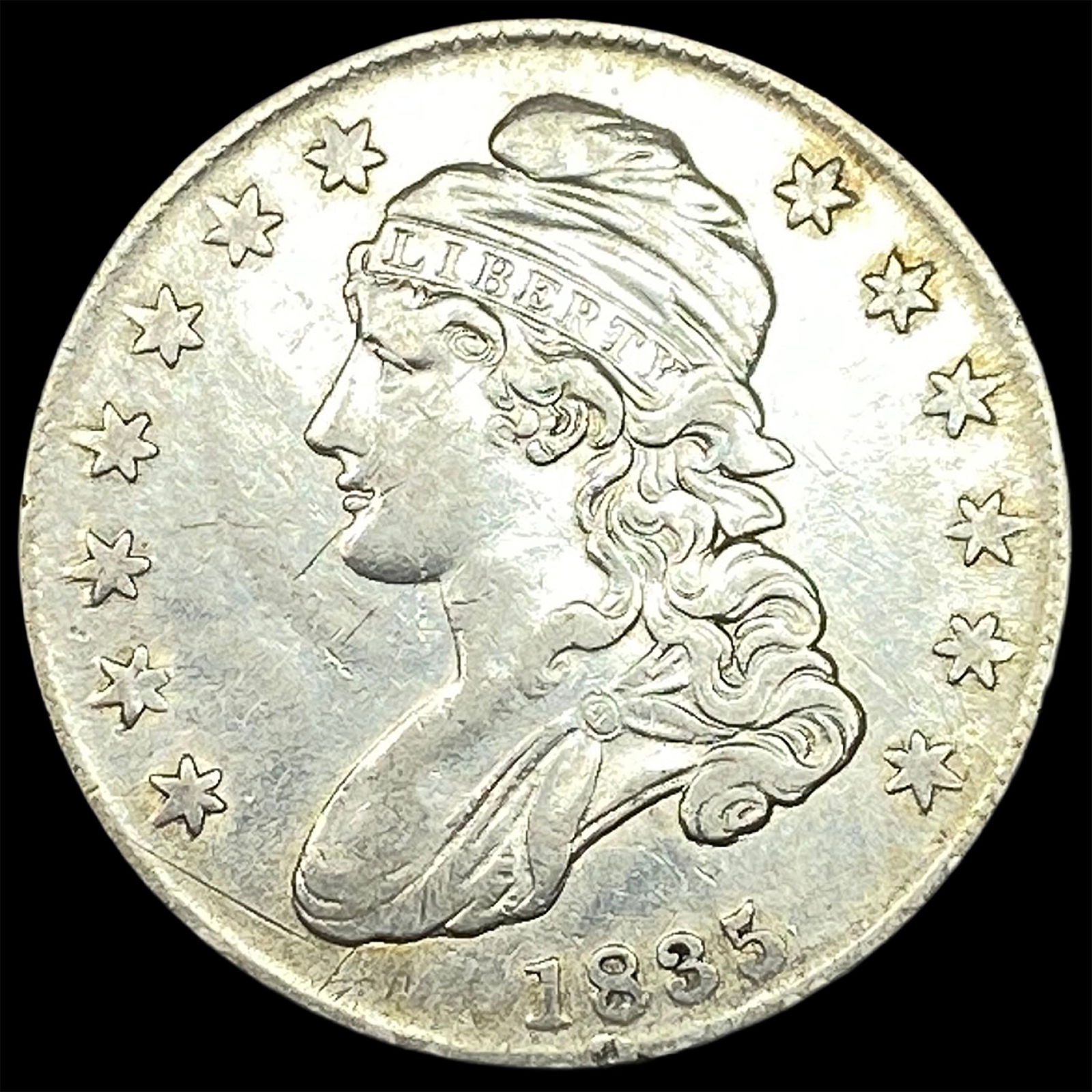 1835 Silver Capped Bust Half Dollar NEARLY UNCIRCULATED (1 of 2)