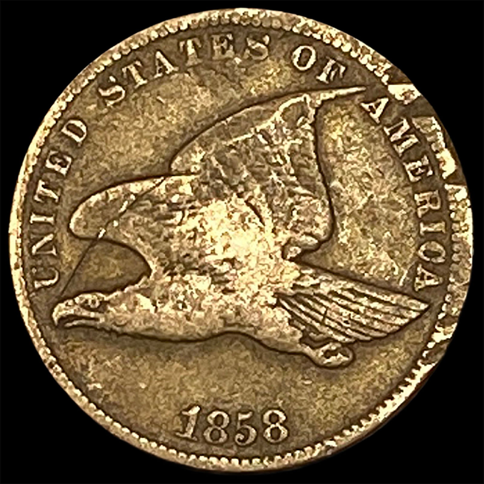 1858 Copper-Nickel Flying Eagle Cent HIGH GRADE (1 of 2)