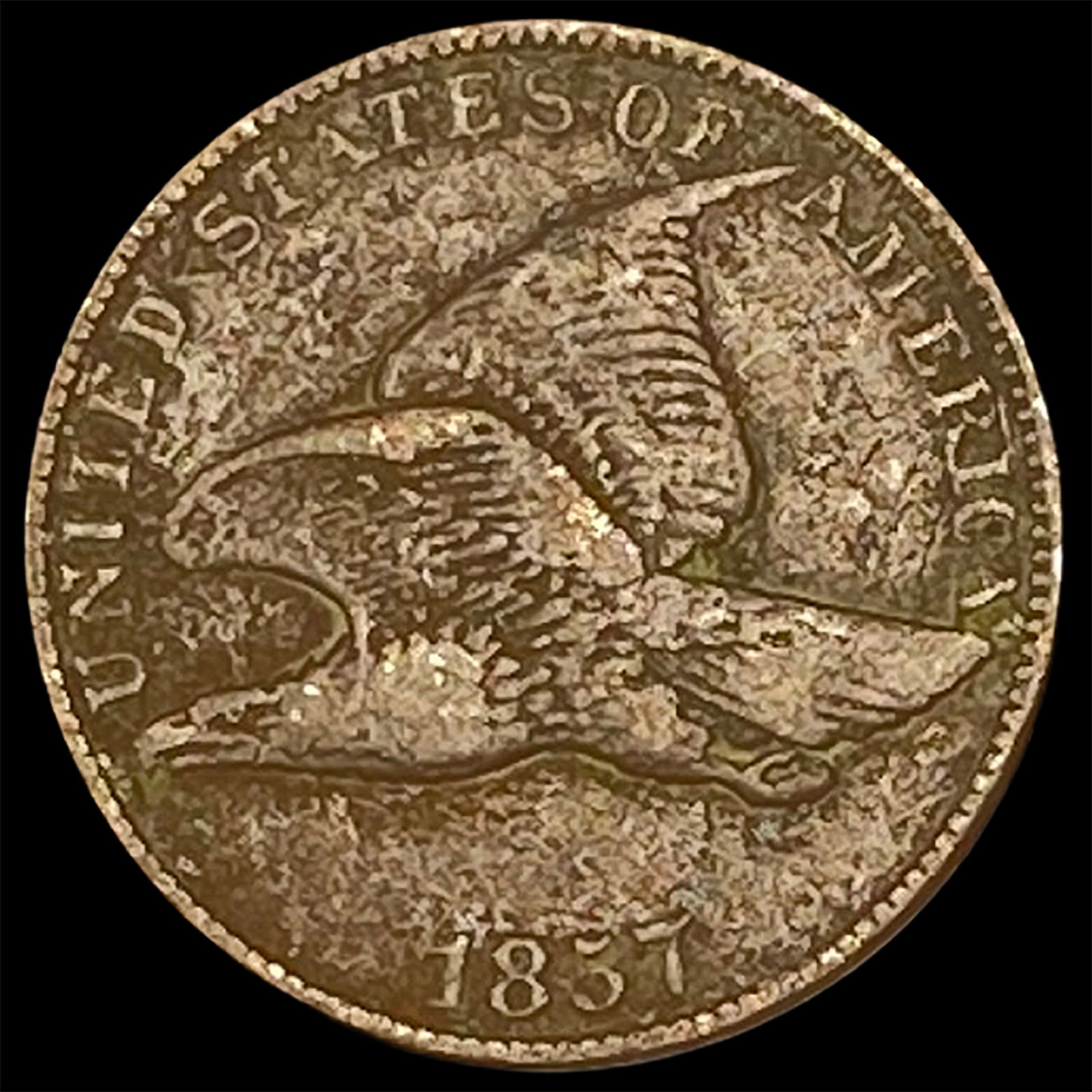 1857 Copper-Nickel Flying Eagle Cent HIGH GRADE: 1857 Copper-Nickel Flying Eagle Cent HIGH GRADE