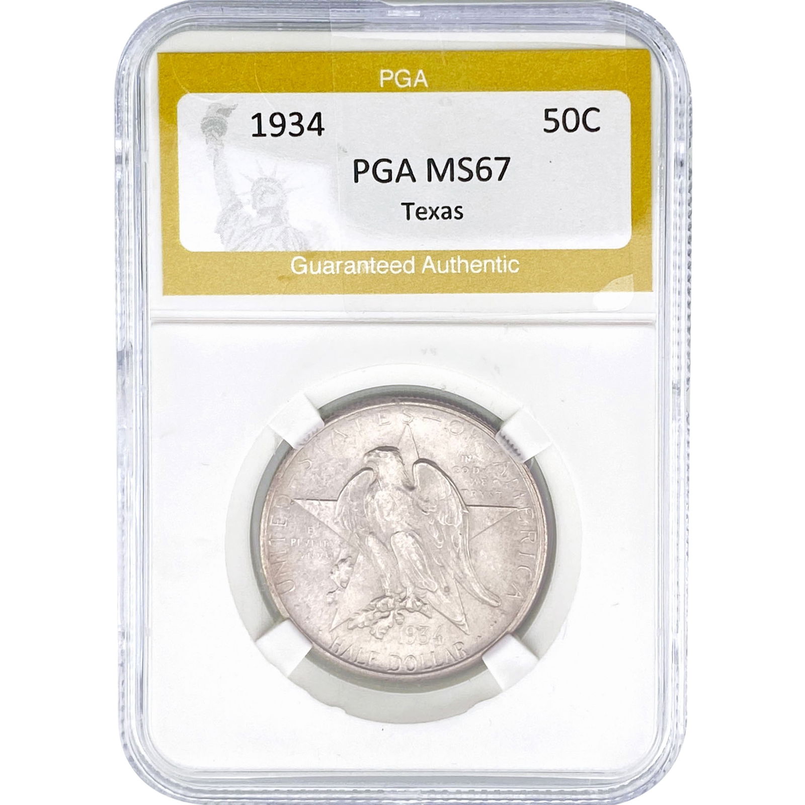 1934 Texas Half Dollar PGA MS67 (1 of 2)