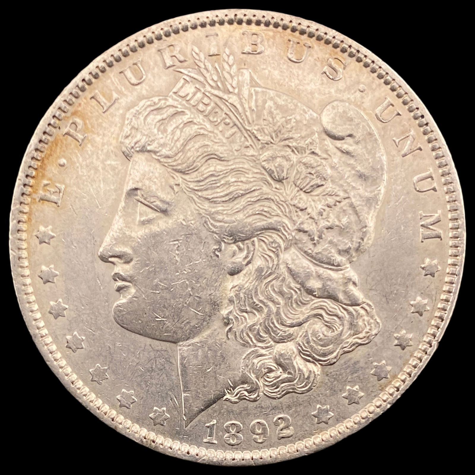 1892 Silver Morgan Dollar CLOSELY UNCIRCULATED: 1892 Silver Morgan Dollar CLOSELY UNCIRCULATED